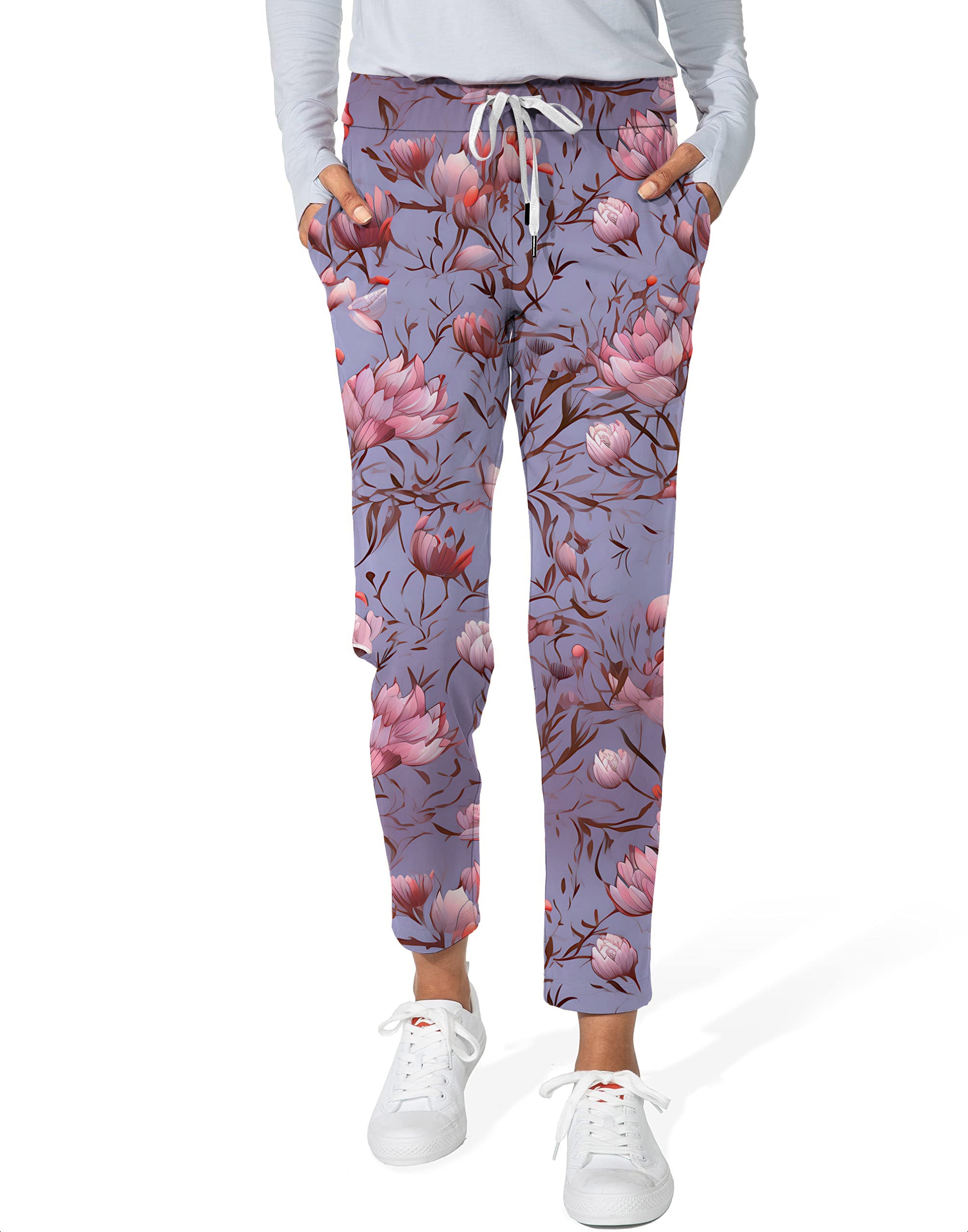 Cherry blossoms-Women's 7/8 Stretch Ankle Golf Pants