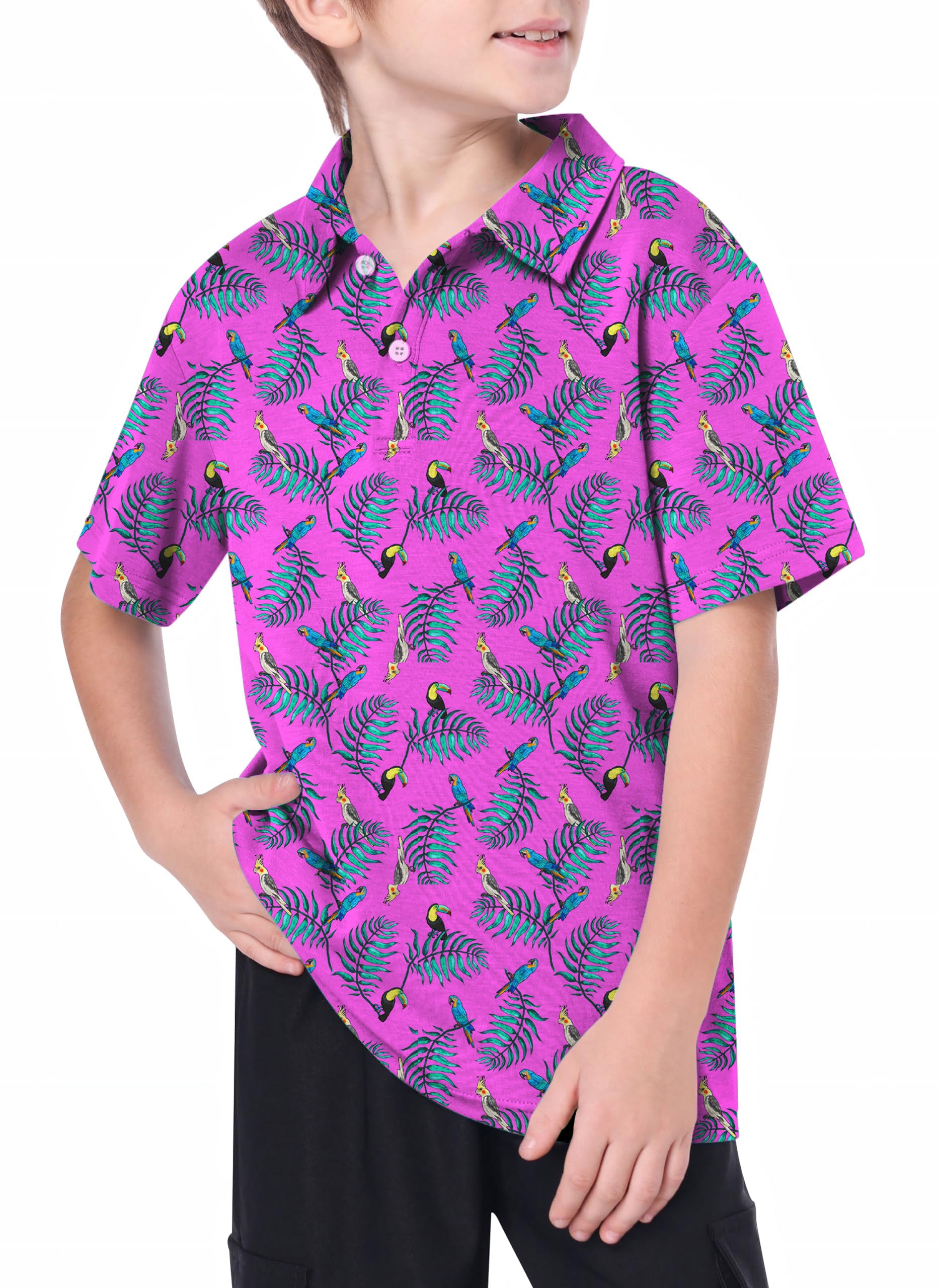 Youth Tropical Oasis Golf Polo