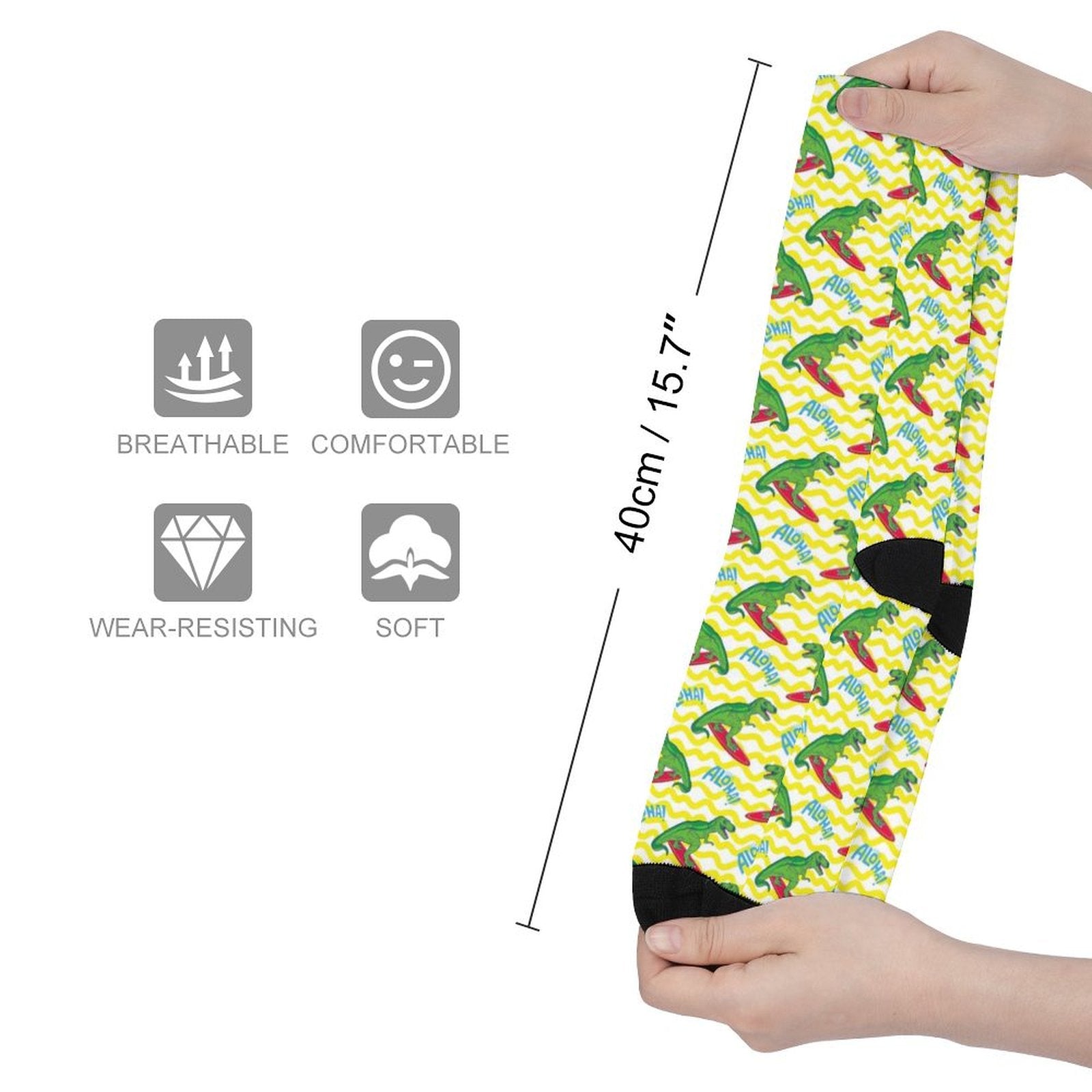 Friendly Dinos Prined socks Gifts for Men Women