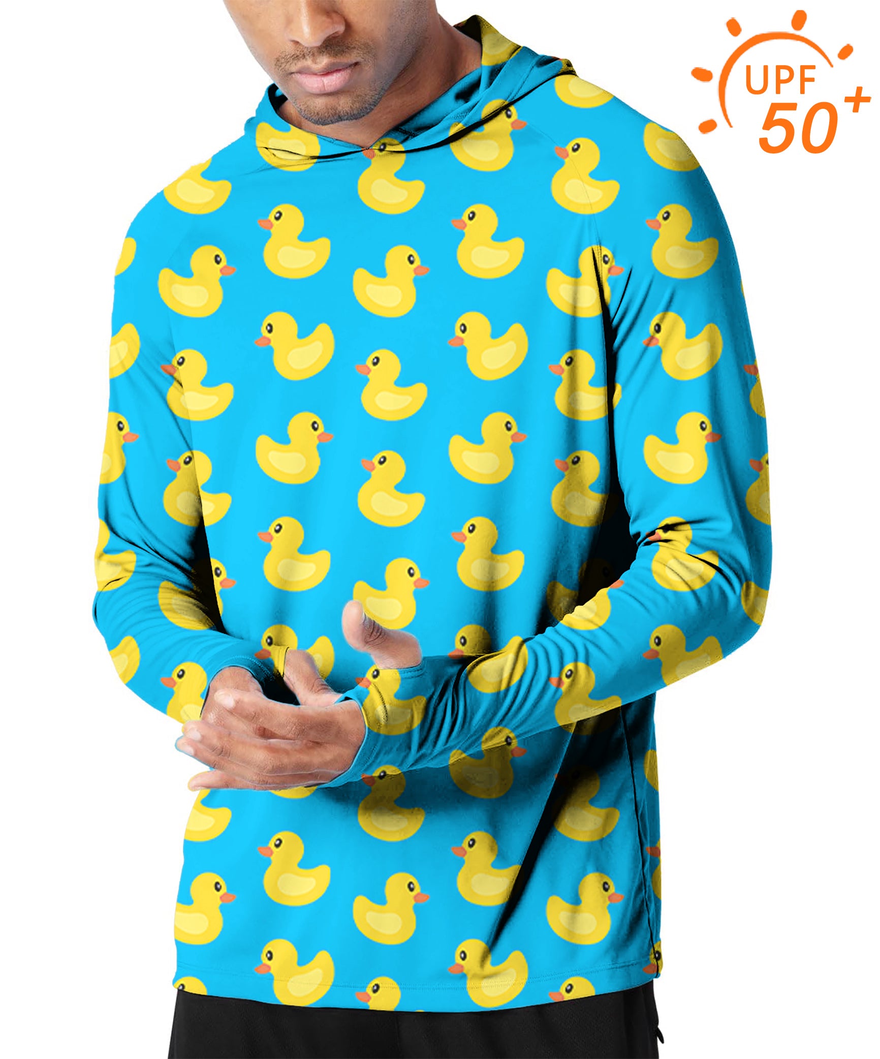 Men's Outdoor Yellow duck Golf Sun Protection Slim Fit hoodies