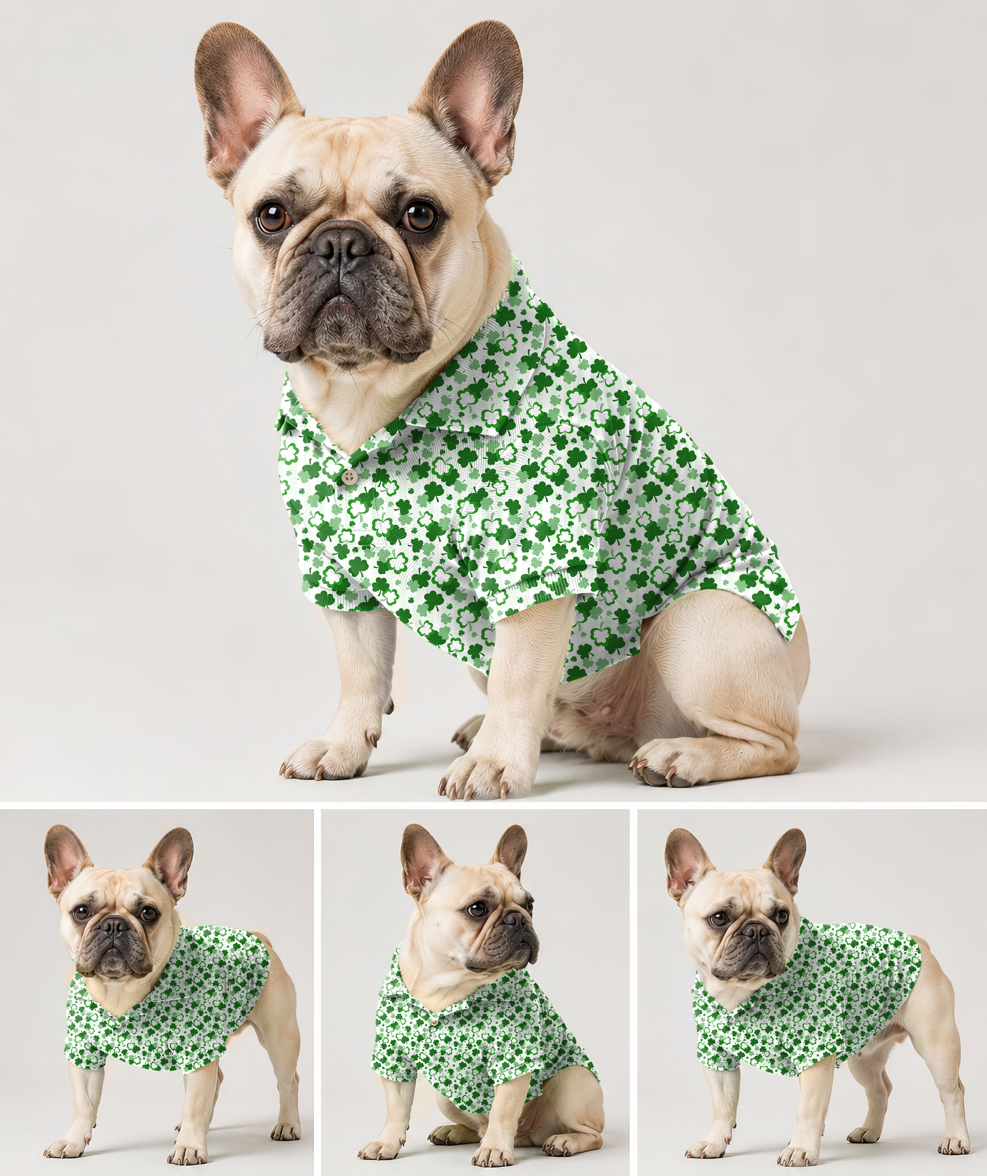 Dog's Leaf clover St. Patrick's Day Golf Polo