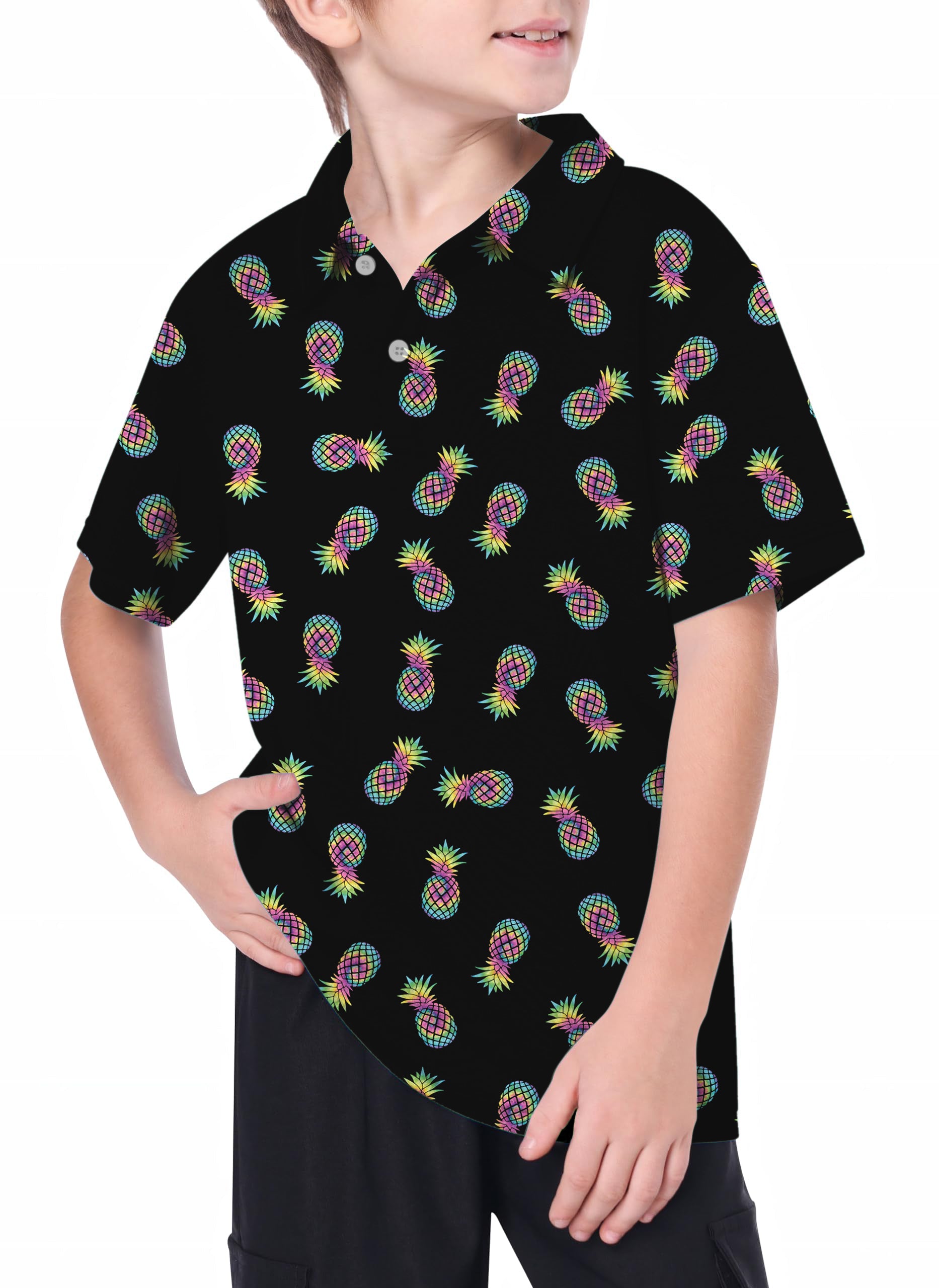 Youth Colored Pineapple Golf Polo