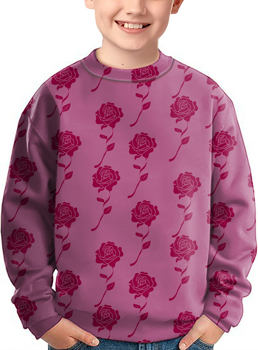 Red Roses Limited Edition Crewneck Pullover Kids Ugly Sweater
