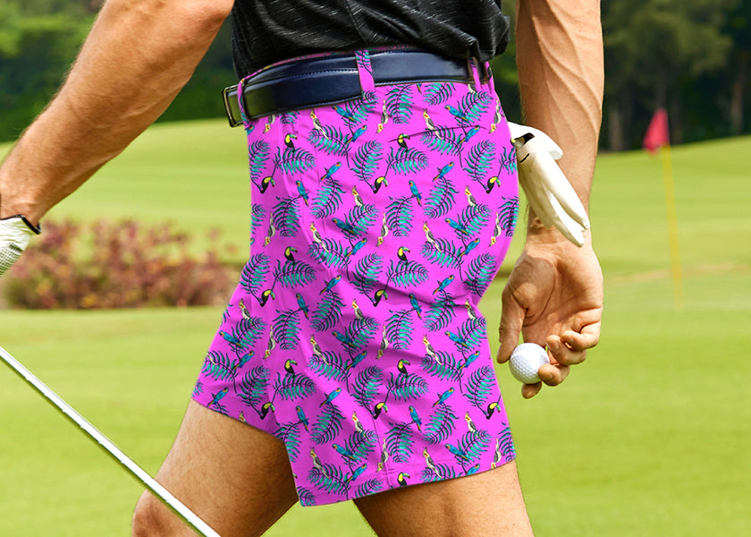 Men Tropical Oasis Golf Shorts