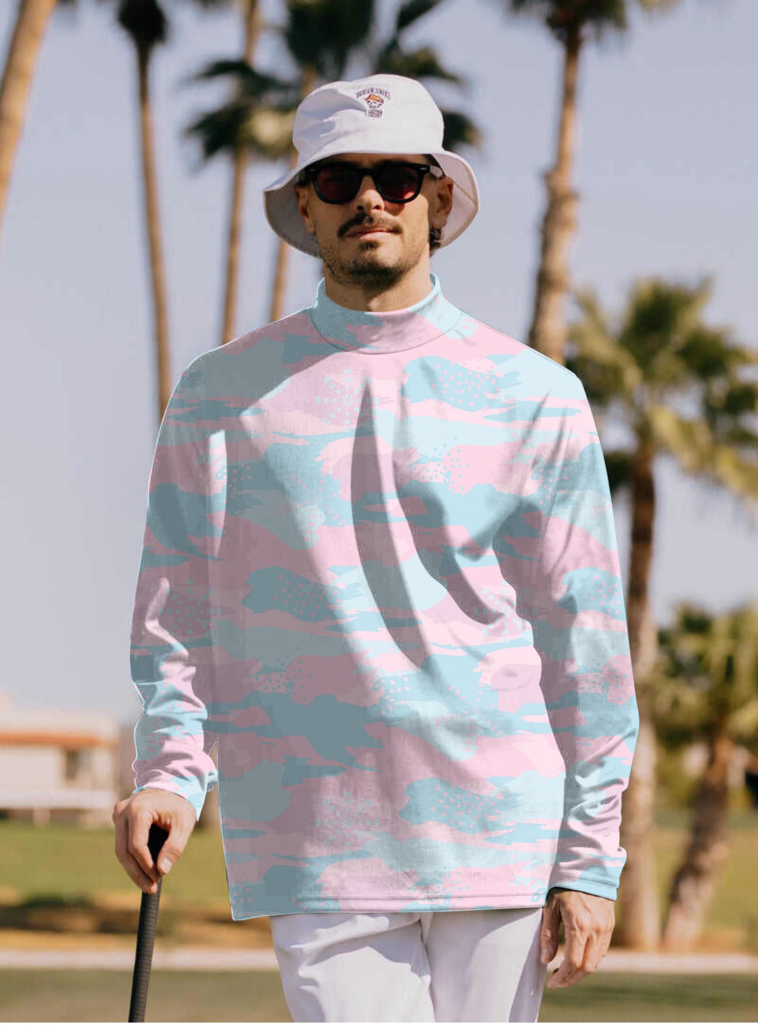 Men's URBAN INSPIRED Pullover High neck Long/Short sleeve T-Shirt