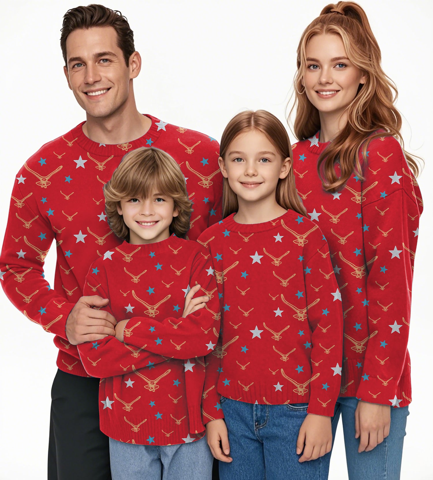 limited edition star eagle Crewneck Pullover Ugly Sweater Men Women boy girl family