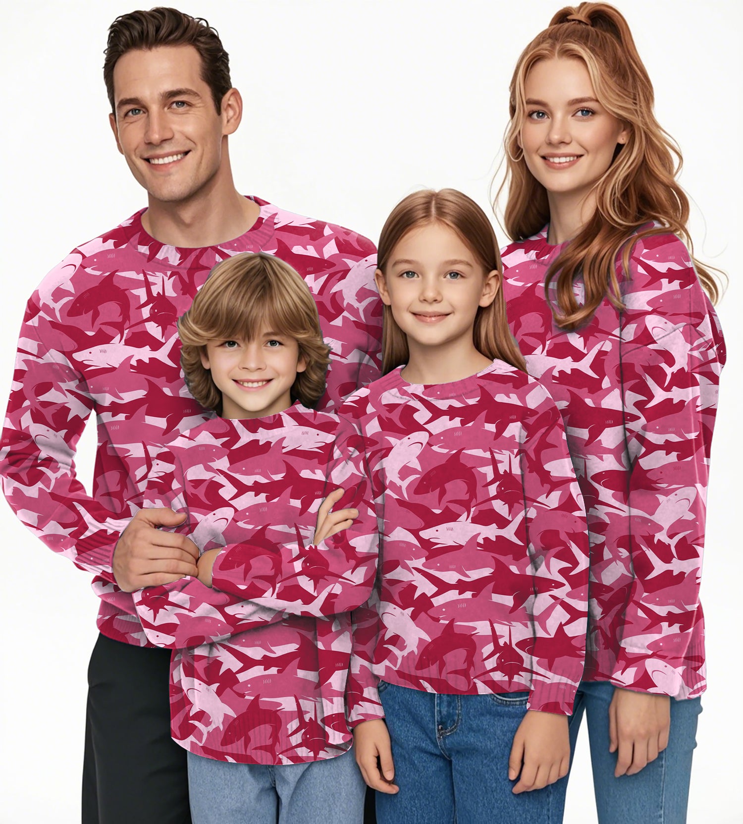 Bait in the Water Crewneck Pullover Ugly Sweater Men Women boy girl family