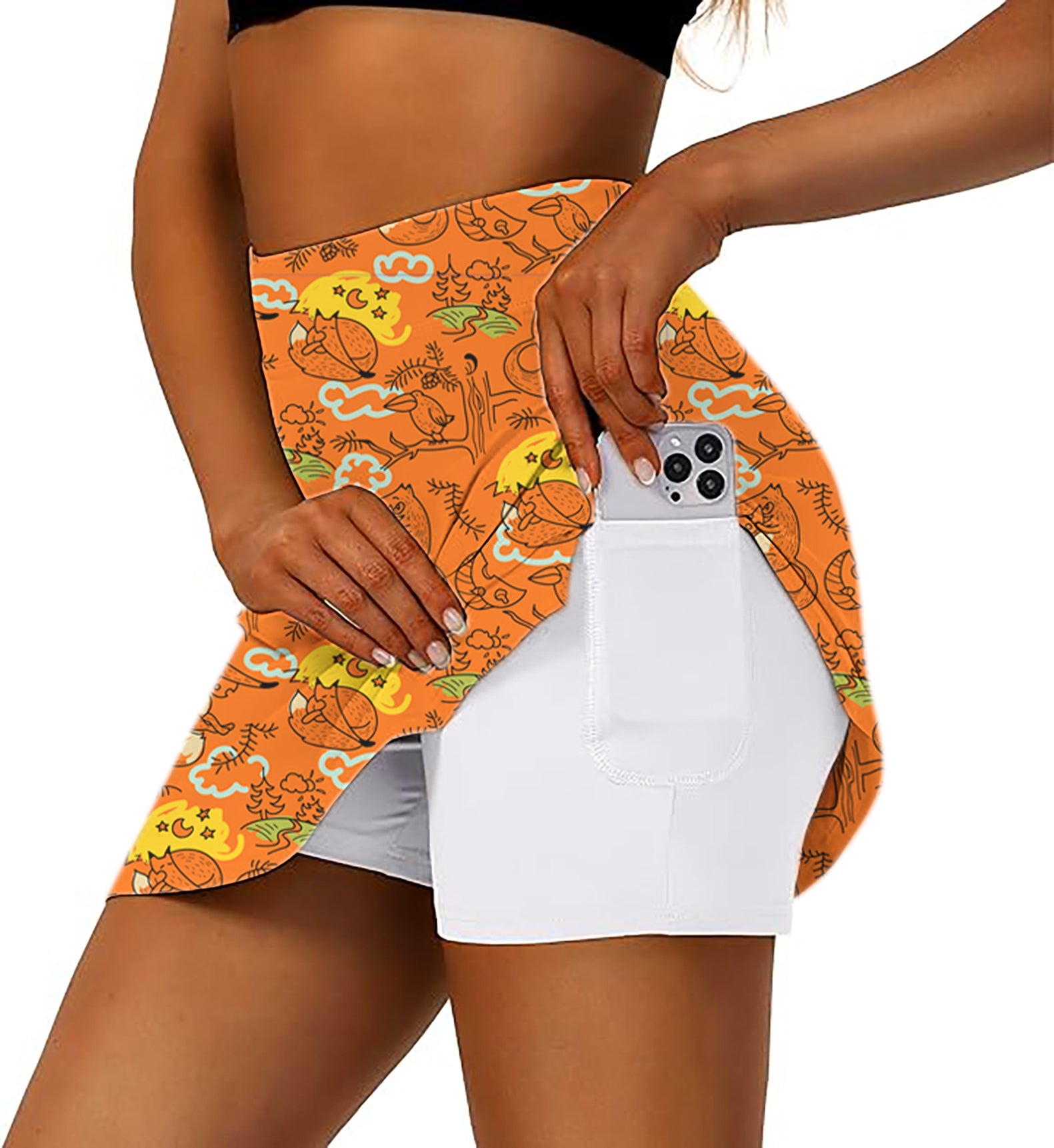 Lazy fox Women's Athletic Golf Skorts Flared Skirts