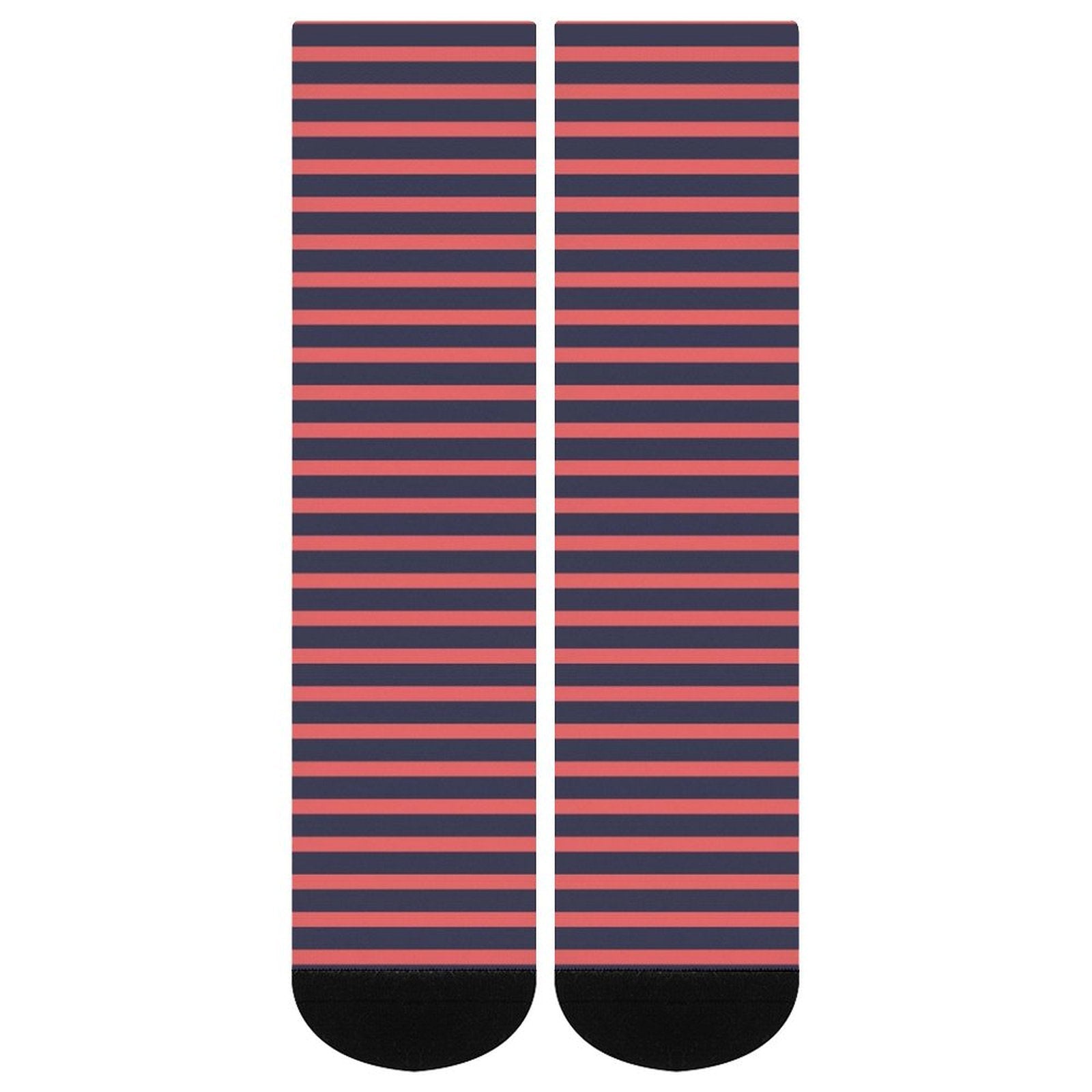 Navy Red Stripes Prined socks Gifts for Men Women