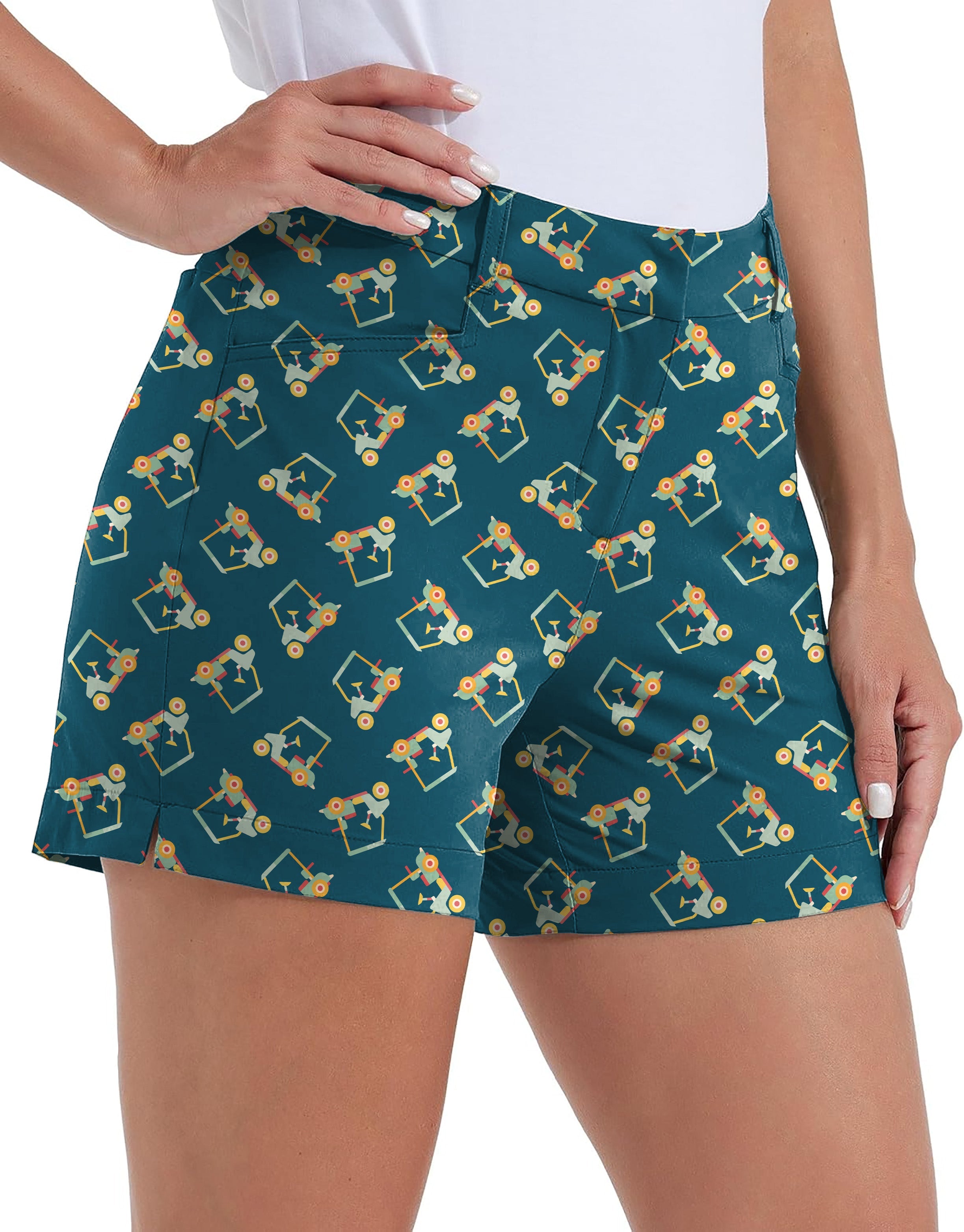 Women's golf shorts with Golf Cart Own Logo, quick-drying, waterproof, casual outdoor wear with pockets