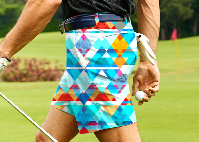 Men Hipster seamless pattern Golf Shorts