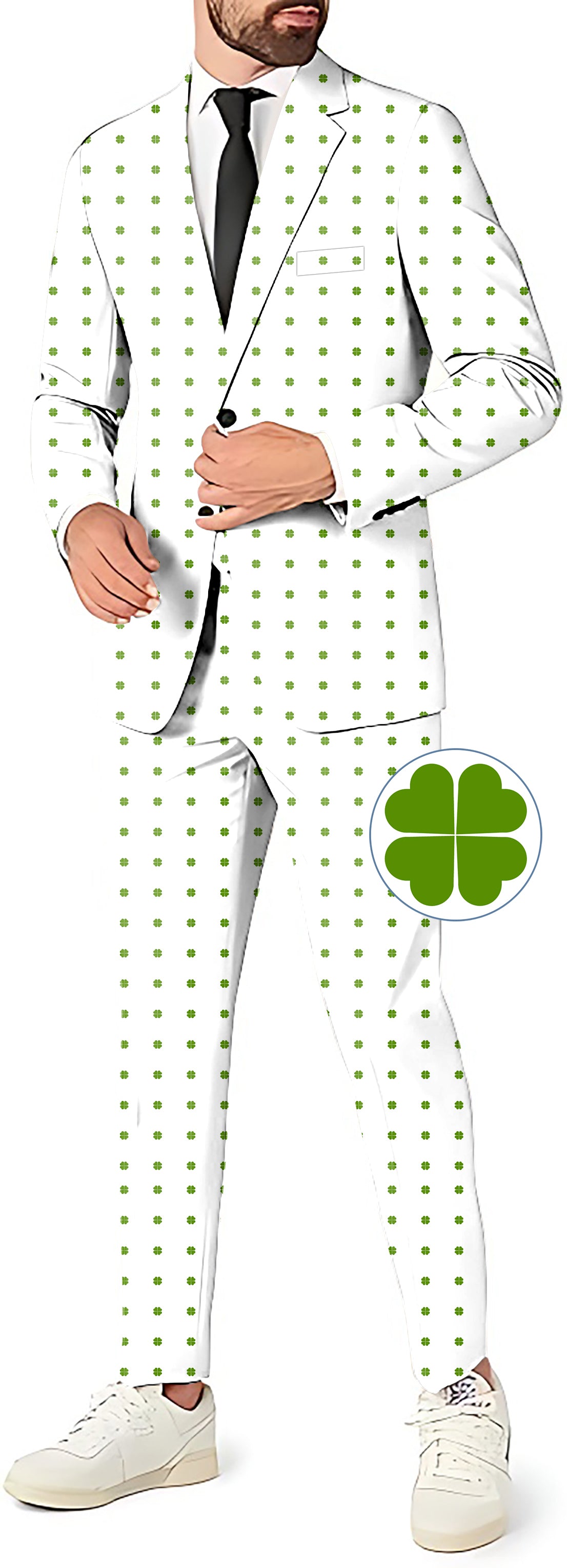 Lucky Four-Leaf Clover Men's Party Costumes-Theme Party 2 or 3pcs Suit set-Blazer Pants & Vest