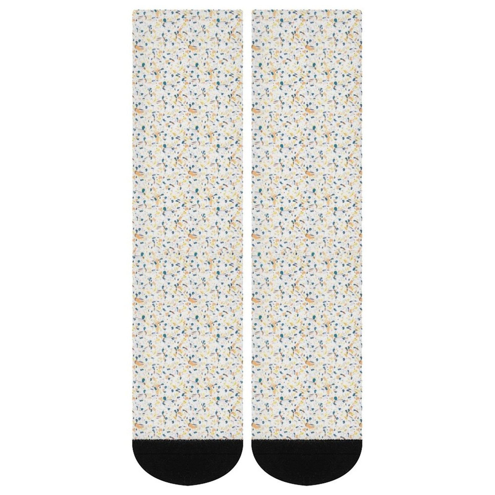 Yellow terrazzo Prined socks Gifts for Men Women