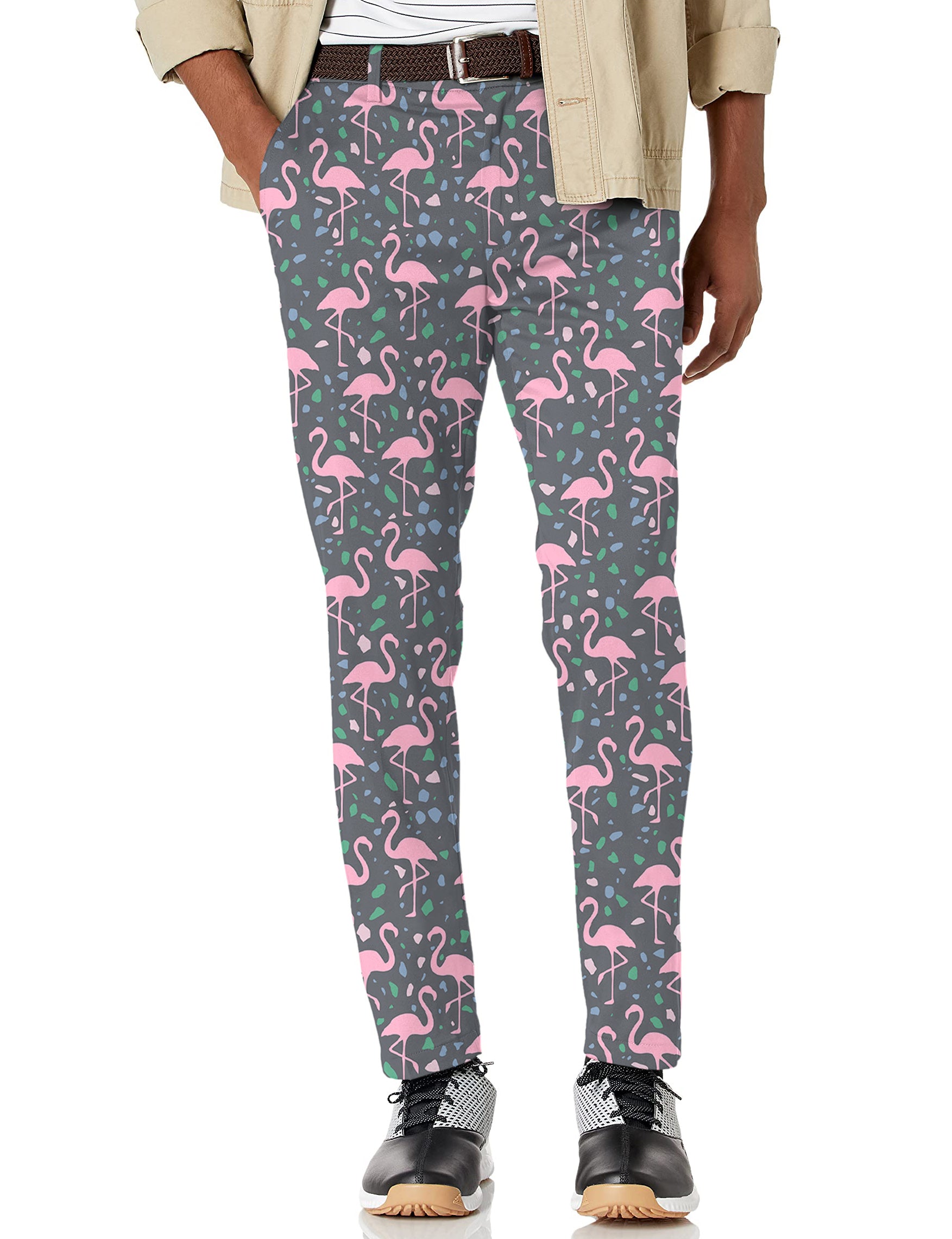 Men's Terrazzo Flamingo Stretch Golf Pants
