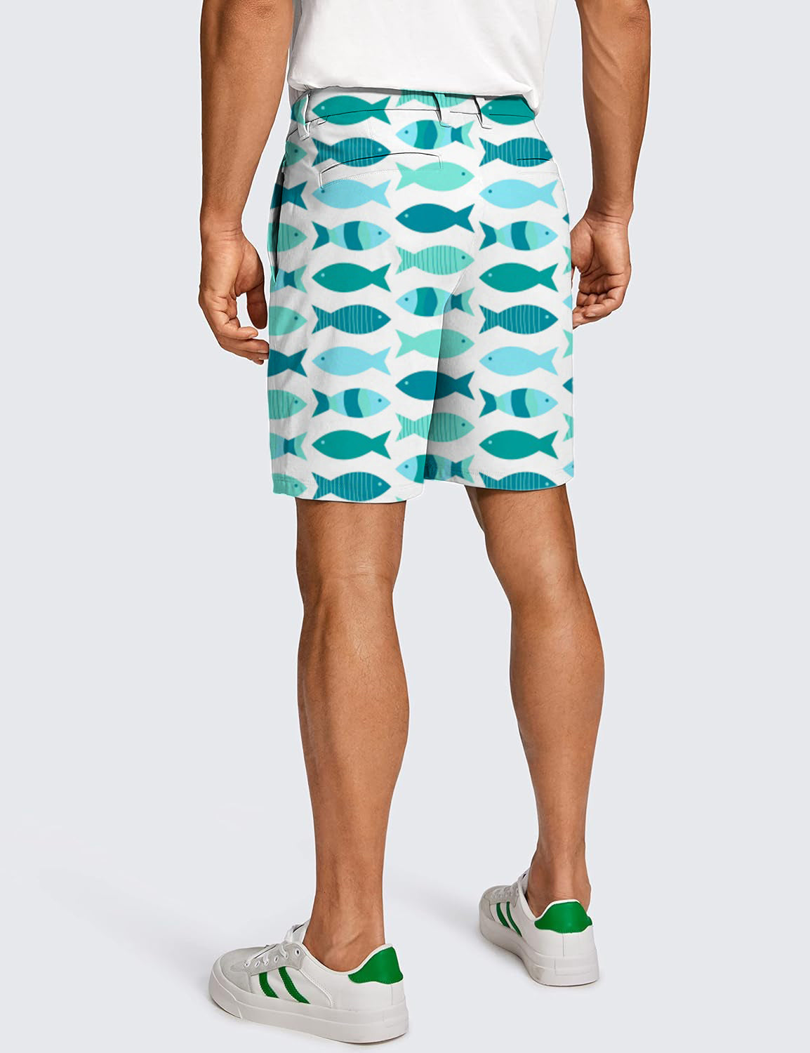 Men Fish Pond Golf Shorts