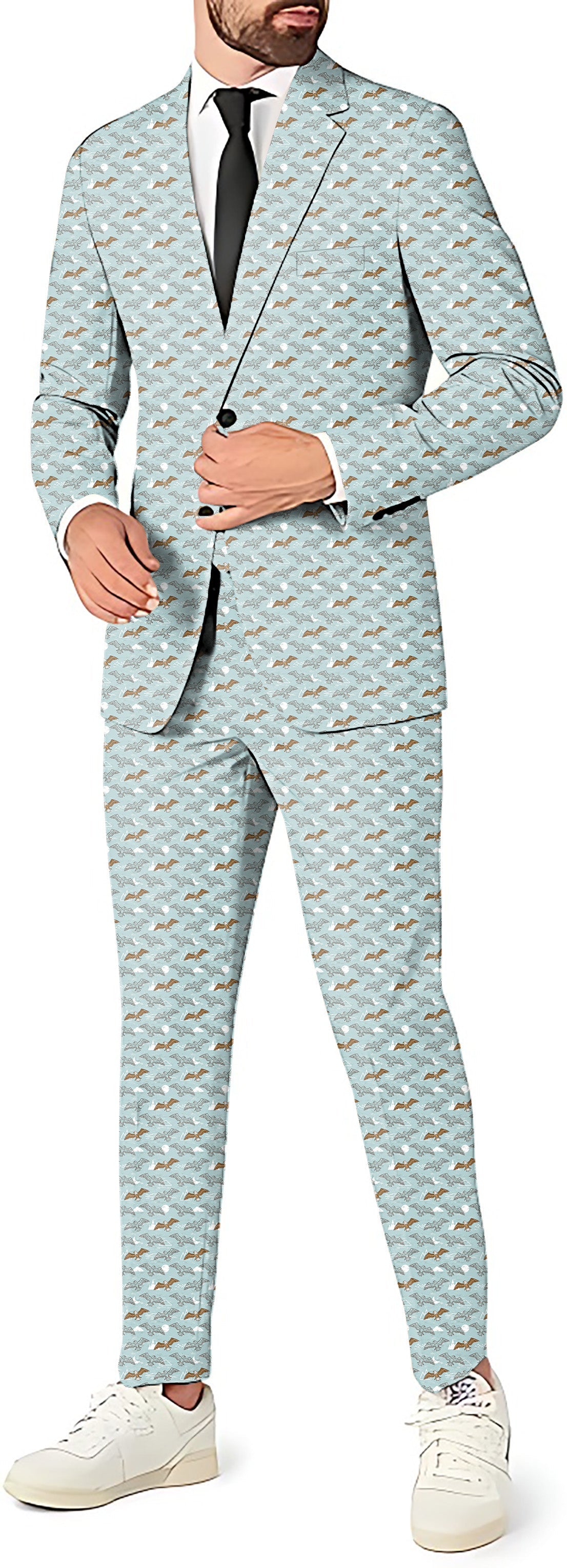 American Bald Eagle men's party suit with blazer, pants, and vest in a slim fit design