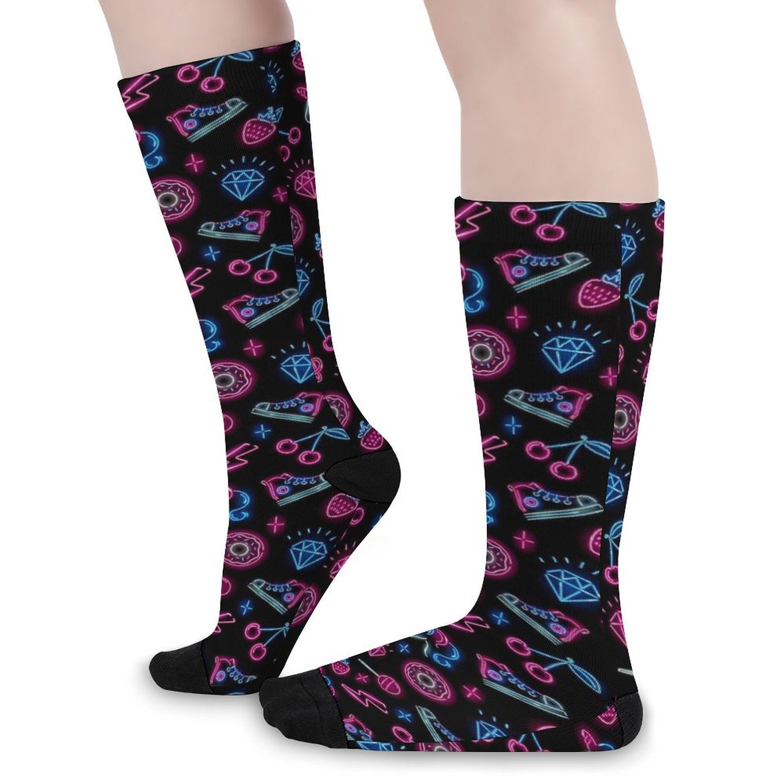 neon Love Prined socks Gifts for Men Women