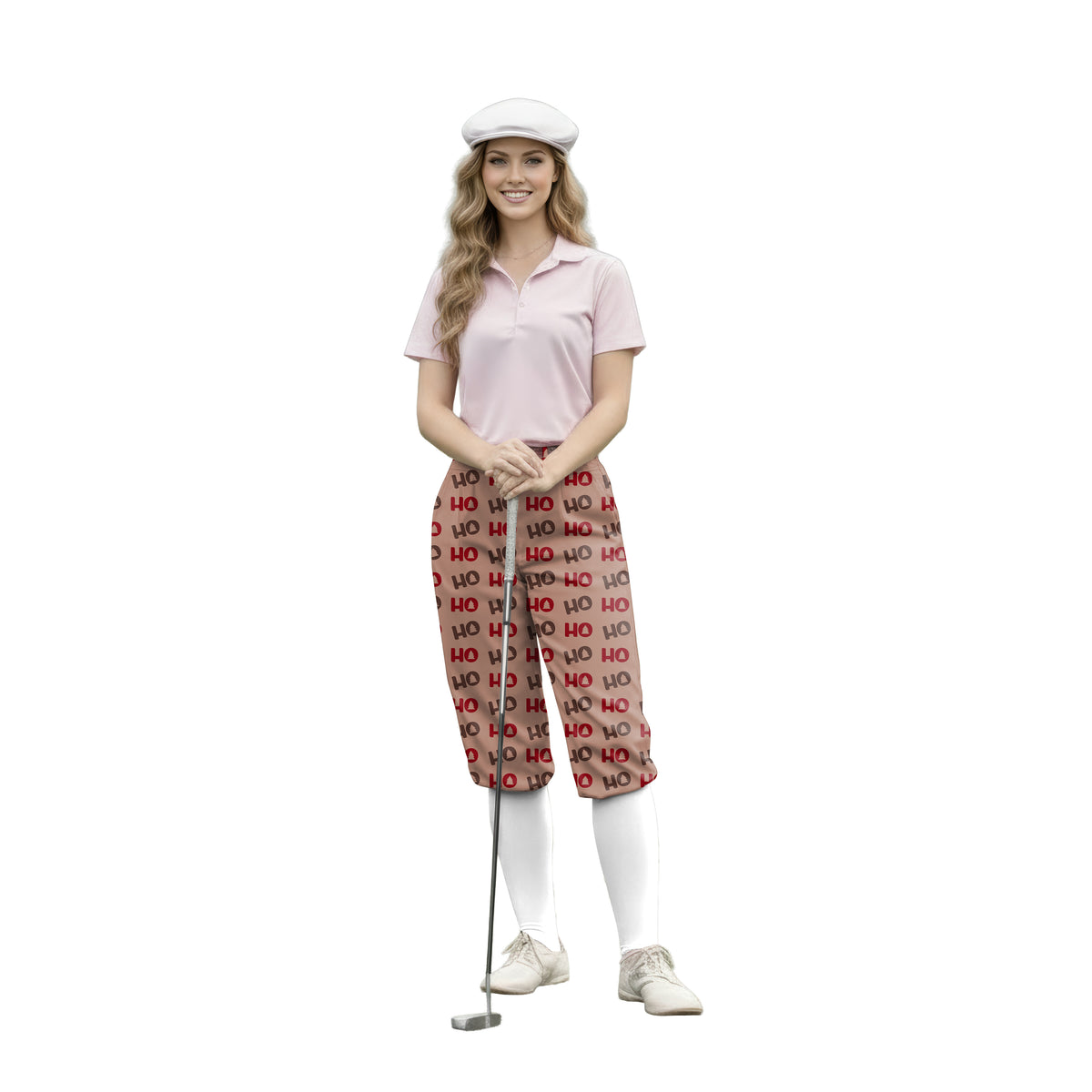 Personalize And Add To Cart Men's Christmas Tree HO Polo Womens Golf Knickers Pants