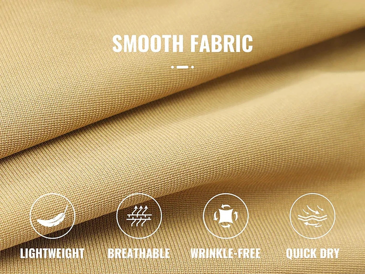 Smooth fabric close-up of lightweight, breathable, wrinkle-free, quick-dry Halloween Christmas golf shorts fabric