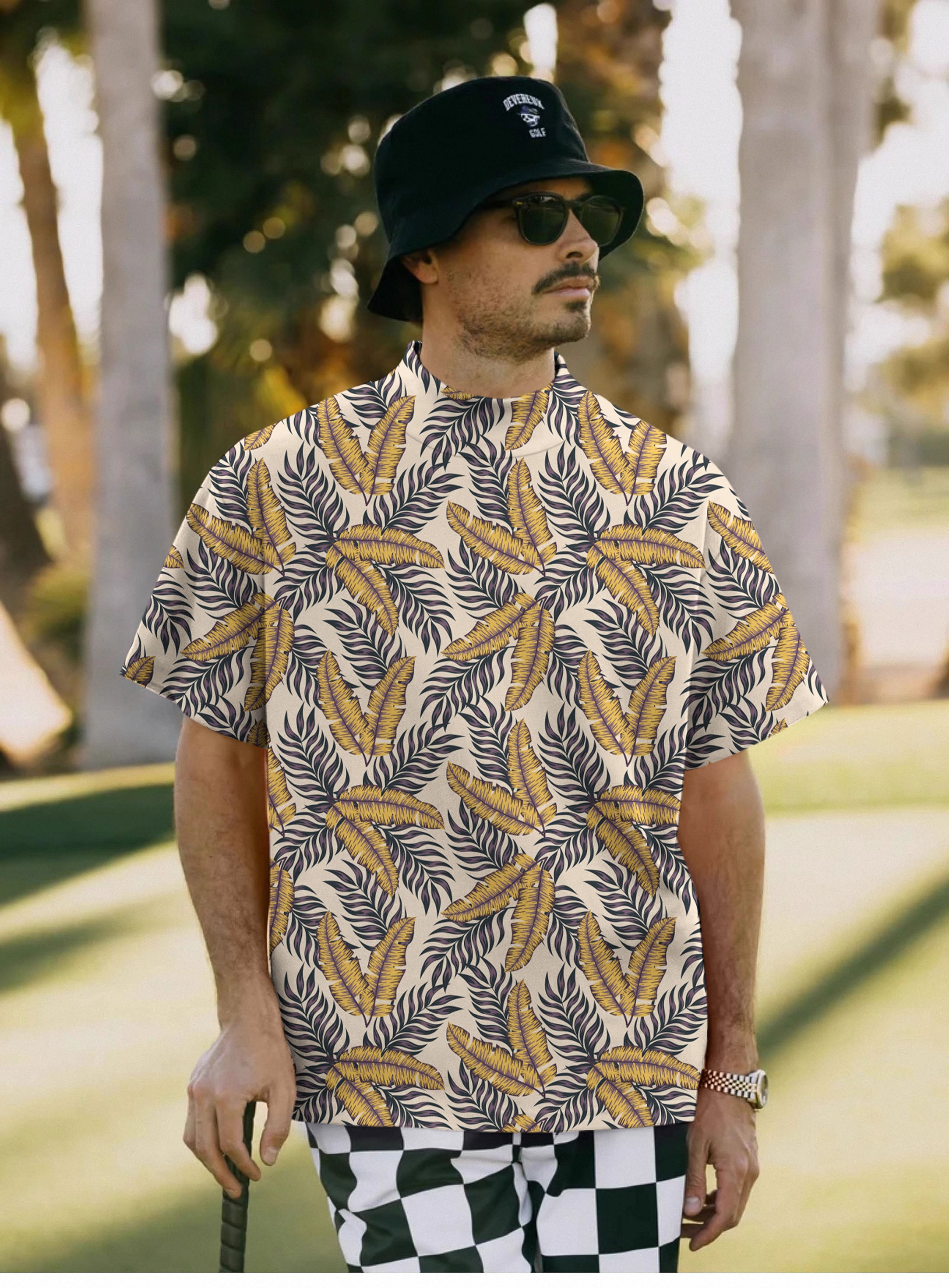 Men's Golden Tropics Pullover High neck Long/Short sleeve T-Shirt