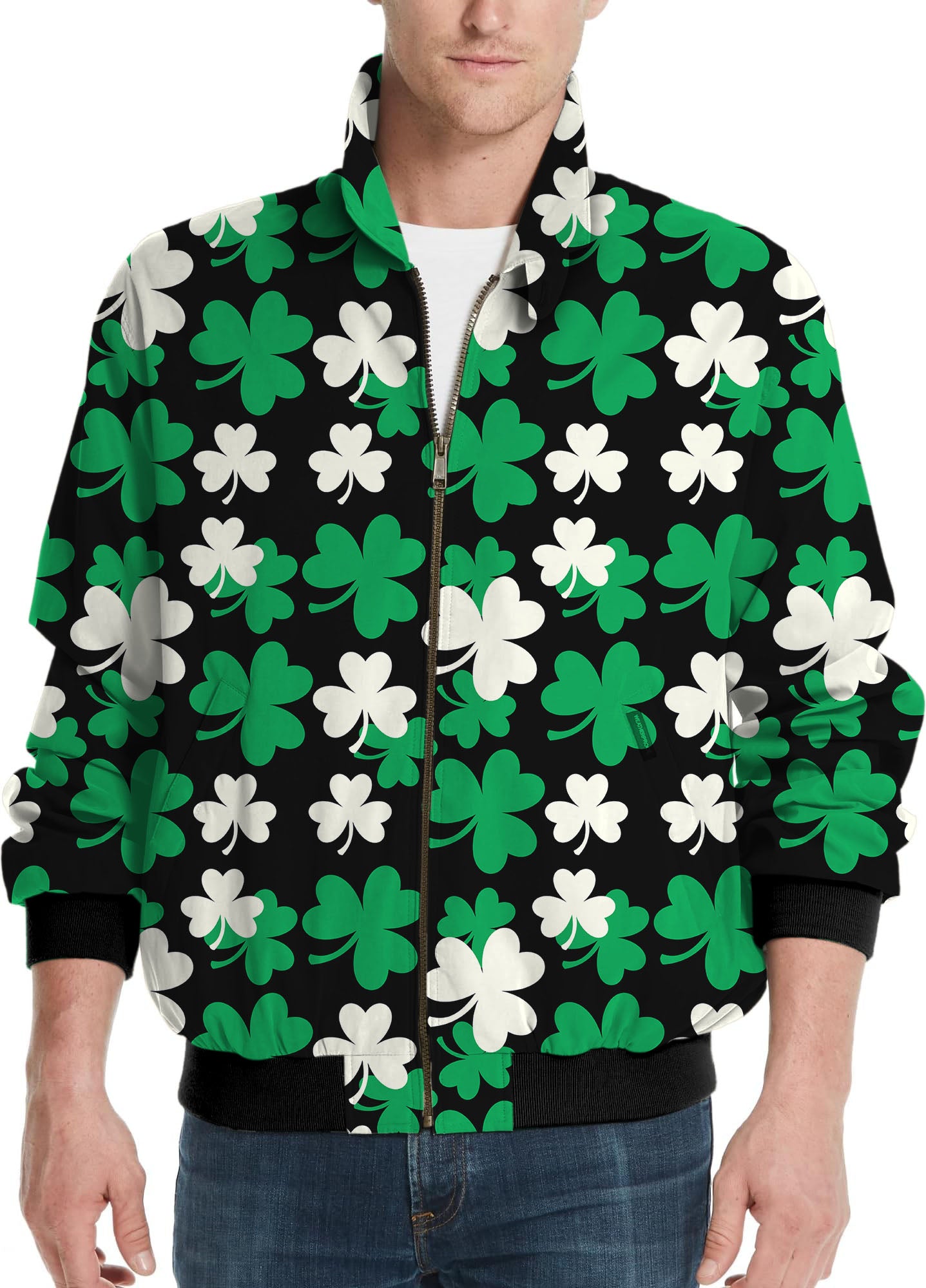 Leaf clover St. Patrick's Day-Men's Golf Windbreaker Light Jacket