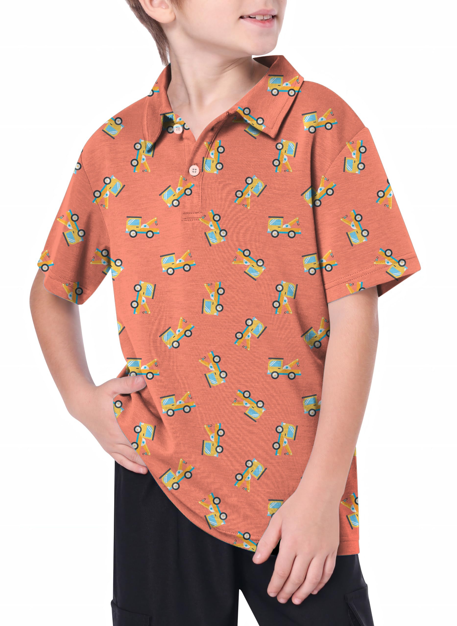 Youth Crane Engineering Vehicle Golf Polo