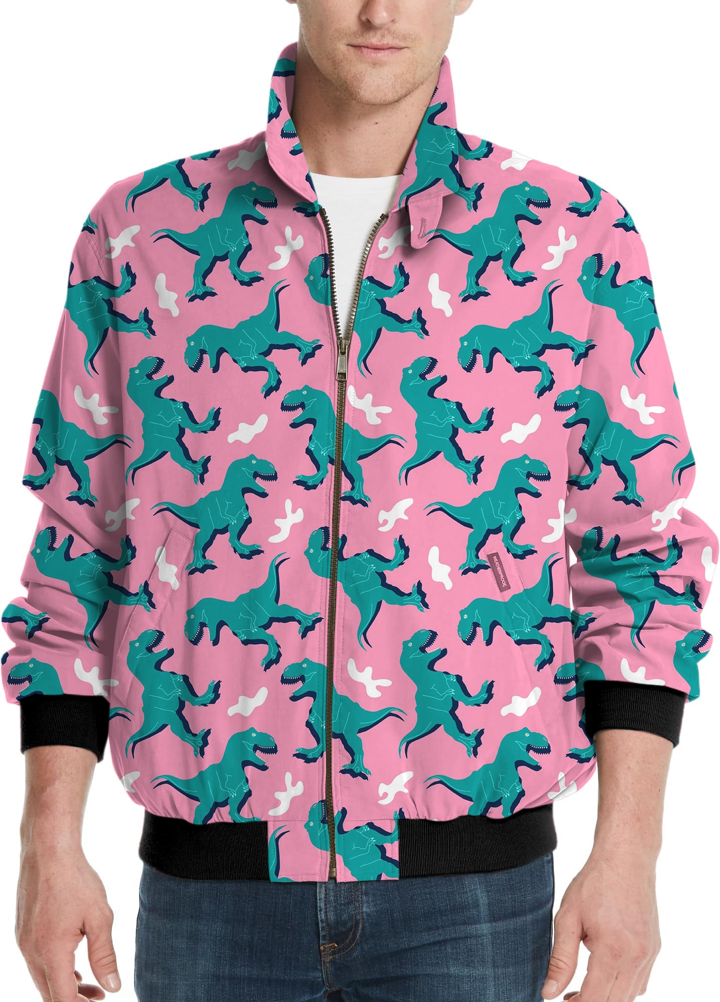 Green Dinosaur-Men's Golf Windbreaker Light Jacket