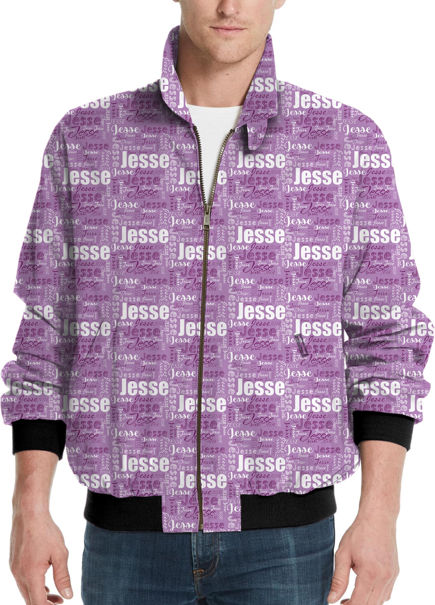 Custom name amethyst-Men's Golf Windbreaker Light Jacket