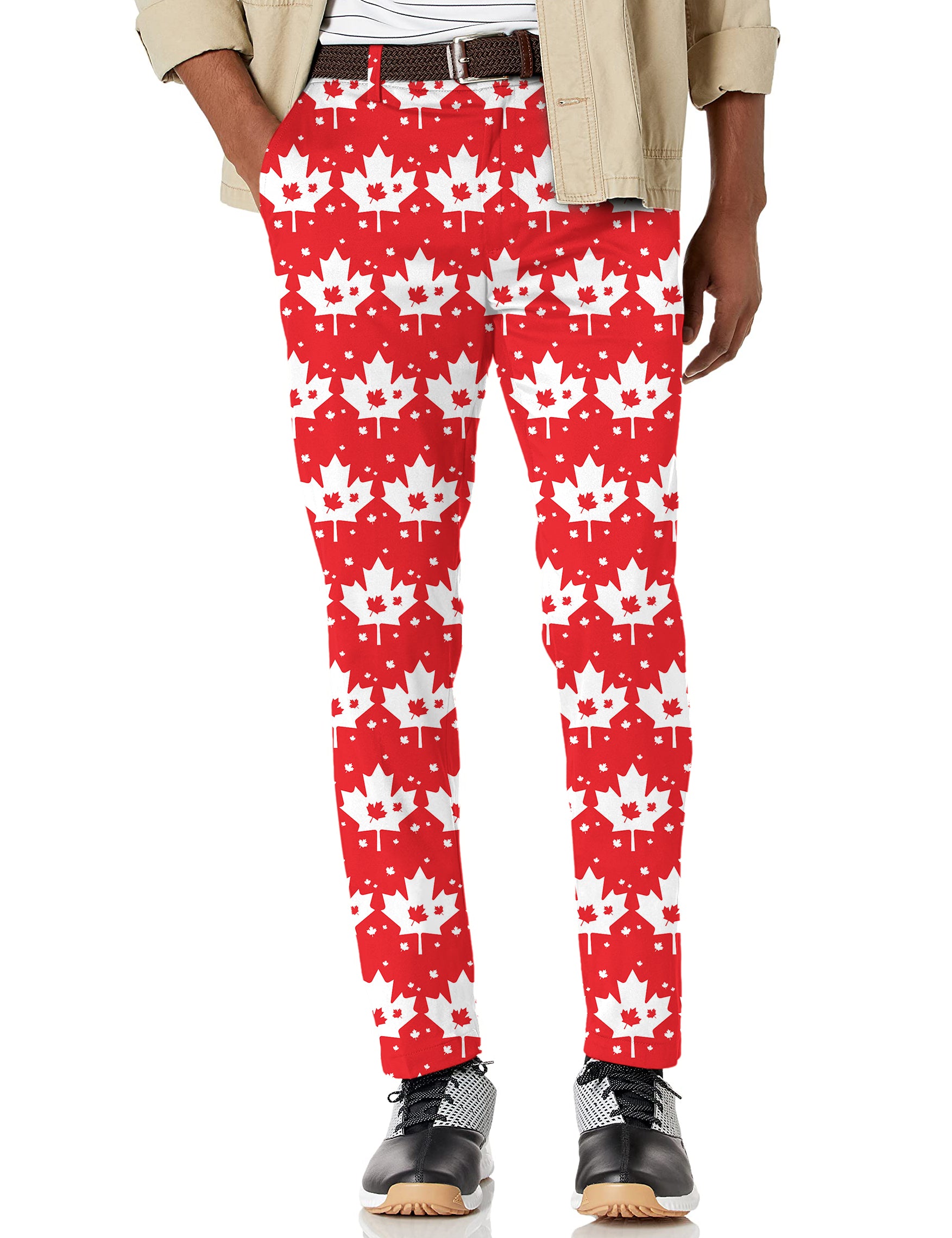 Men's Canadian Maple Leaf Stretch Golf Pants