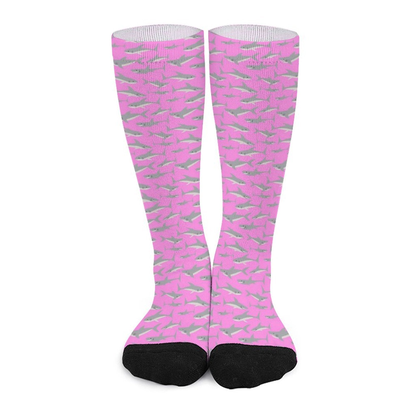 Pink Sharks Prined socks Gifts for Men Women