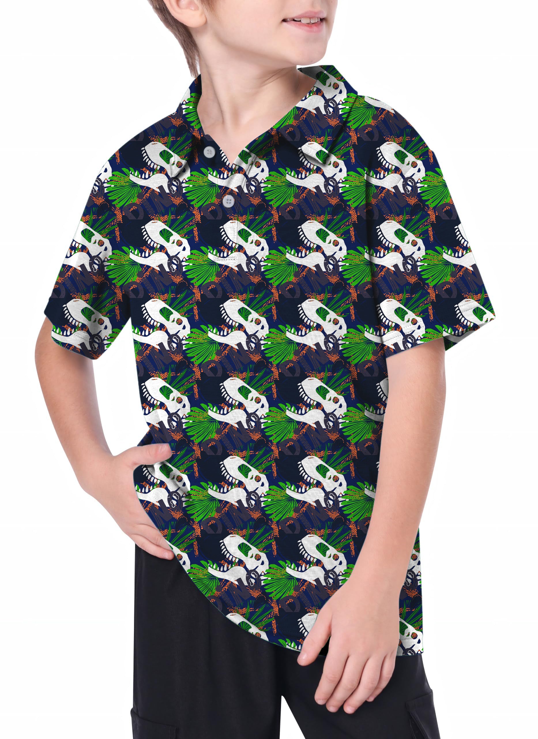 Youth dinosaur fossiln Golf Polo