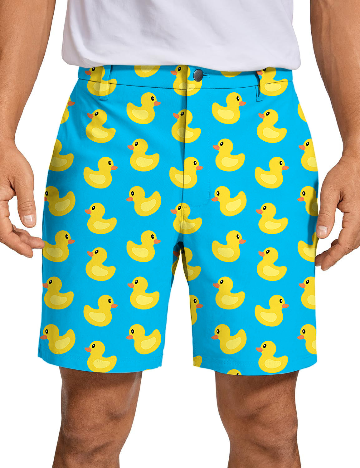 Men Yellow duck Golf Shorts