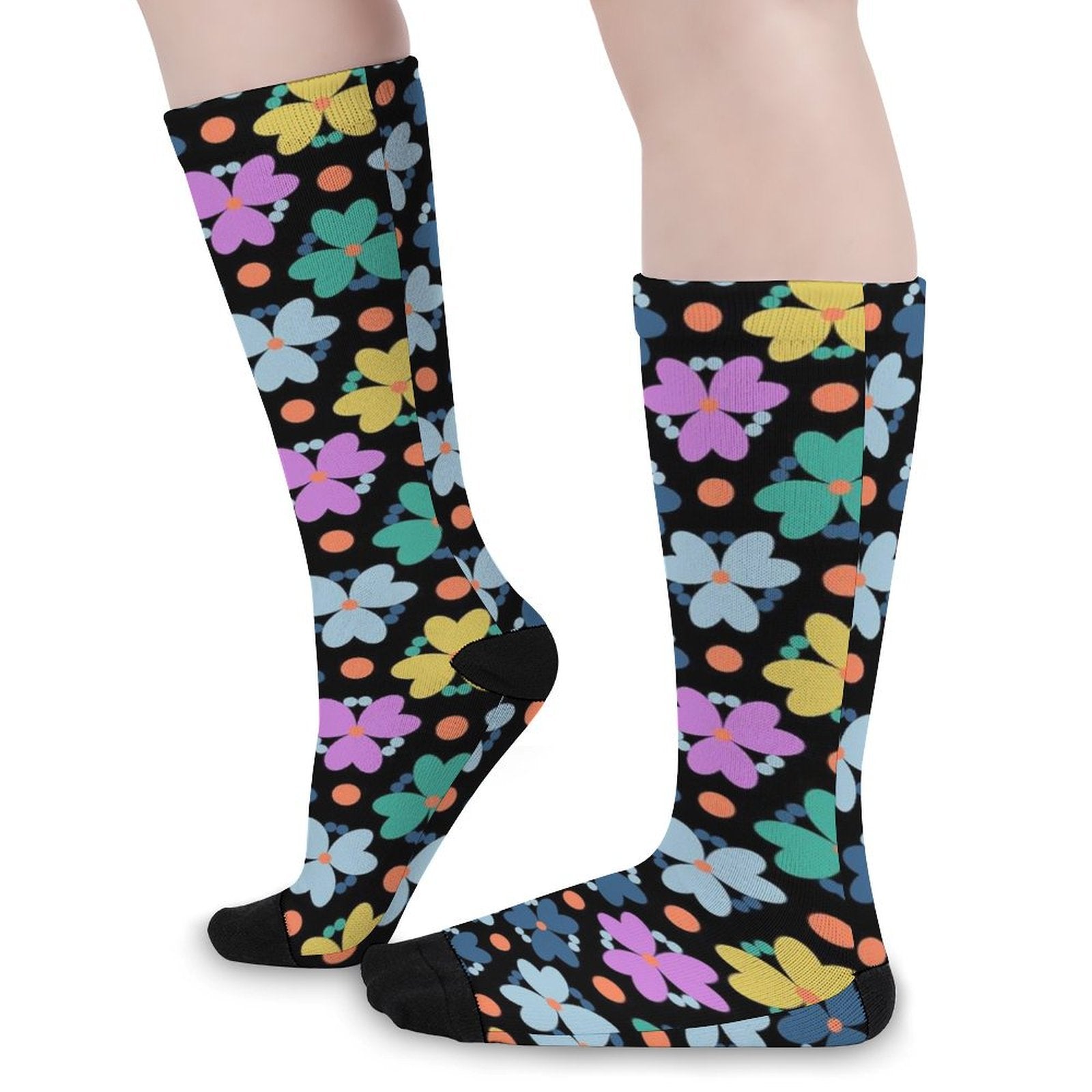 Modern Flowers Prined socks Gifts for Men Women