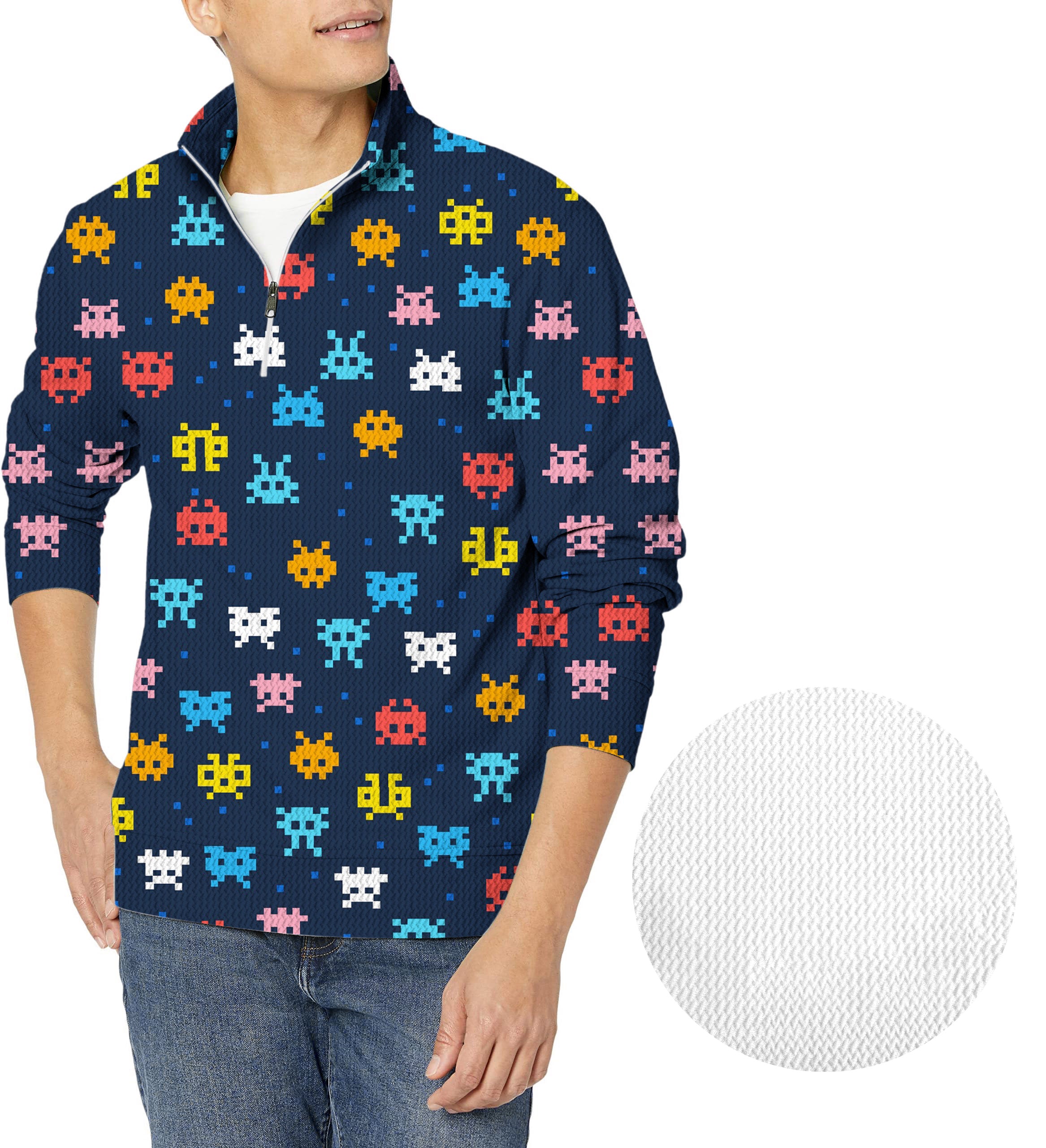 Good Ol Game-Men's Golf Waffle Zipper Pullover