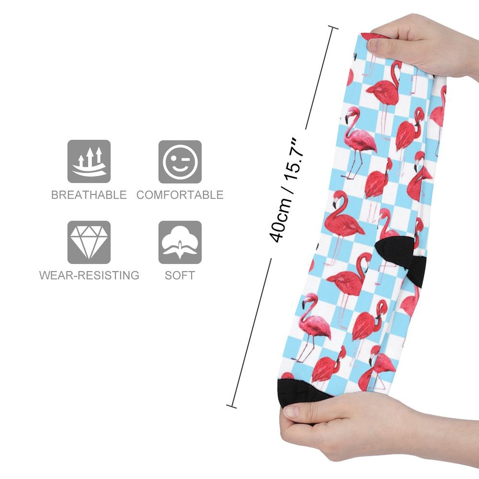 Flamingo Prined socks Gifts for Men Women