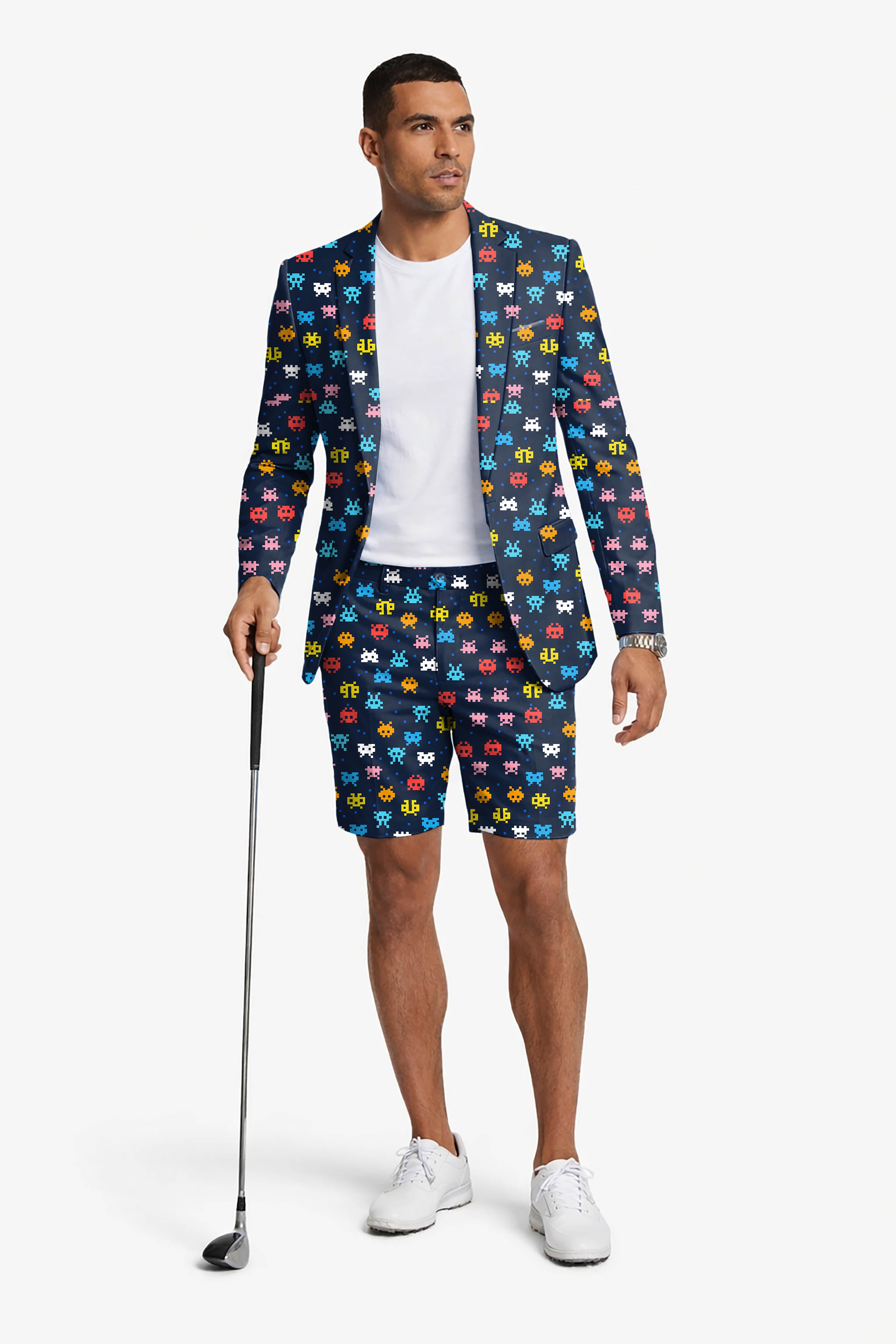Good Ol Game Men's Party Costumes-Theme Party 2pcs Suit set-Blazer Shorts