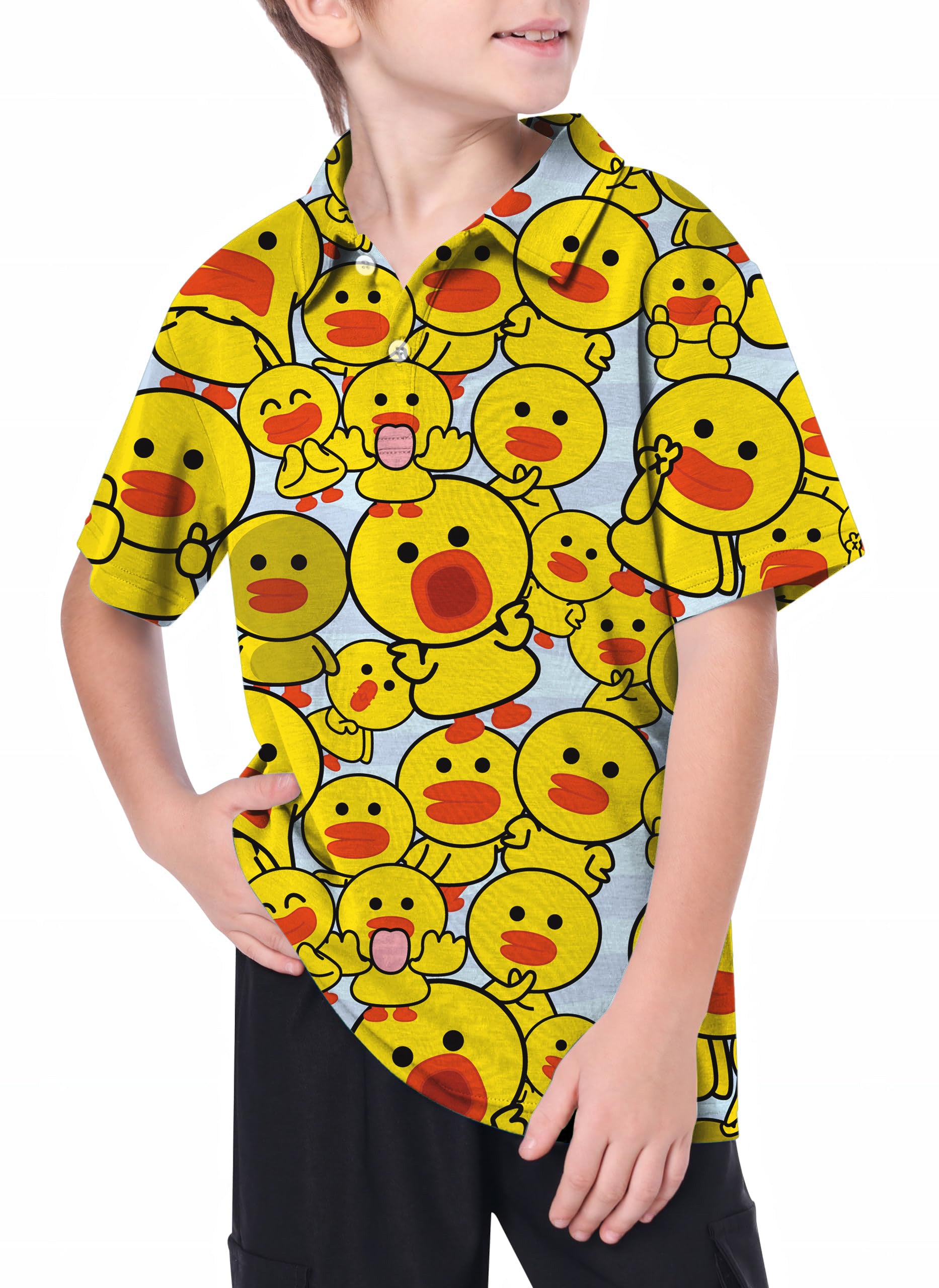 Youth Yellow duck Golf Polo