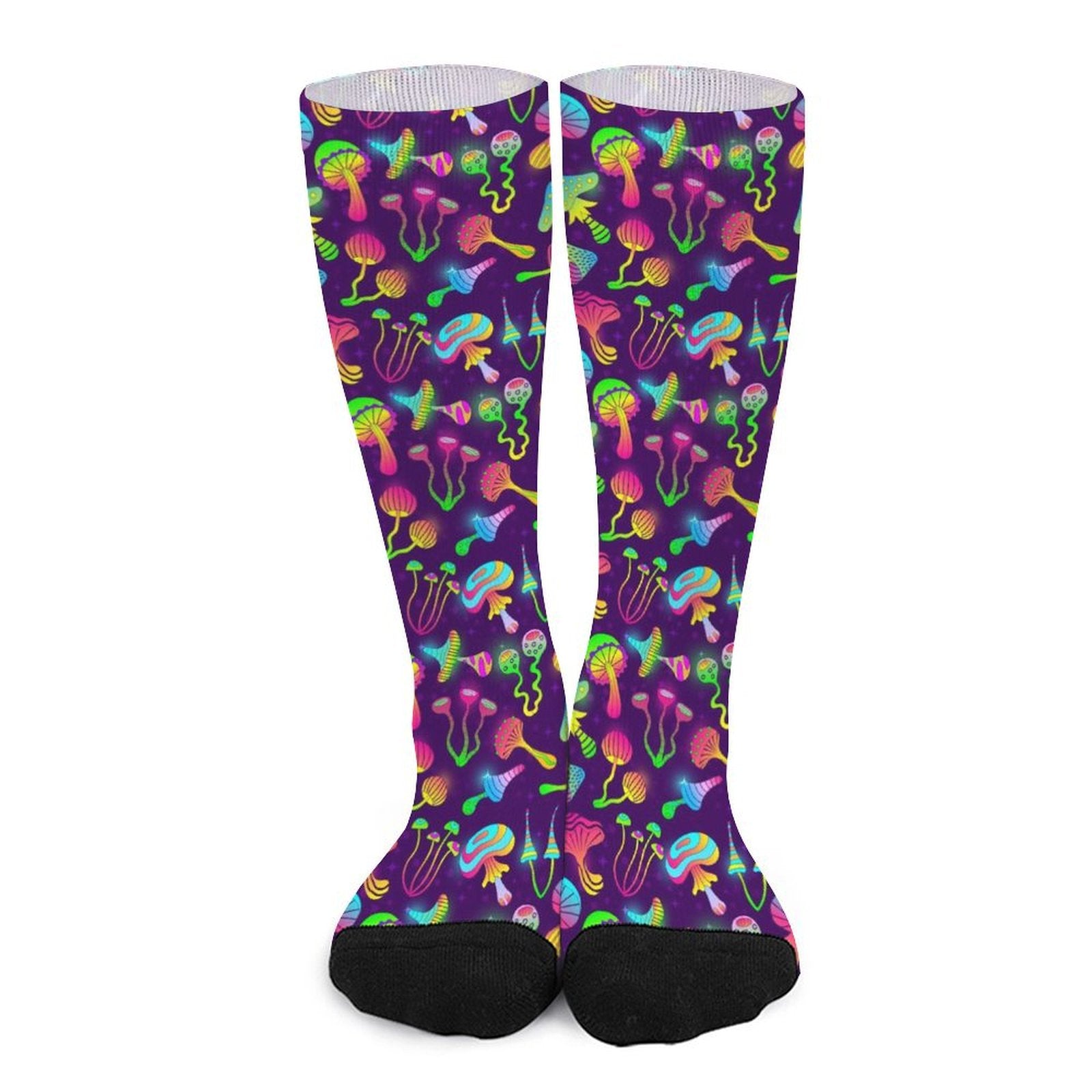 Neon Mushroom Prined socks Gifts for Men Women
