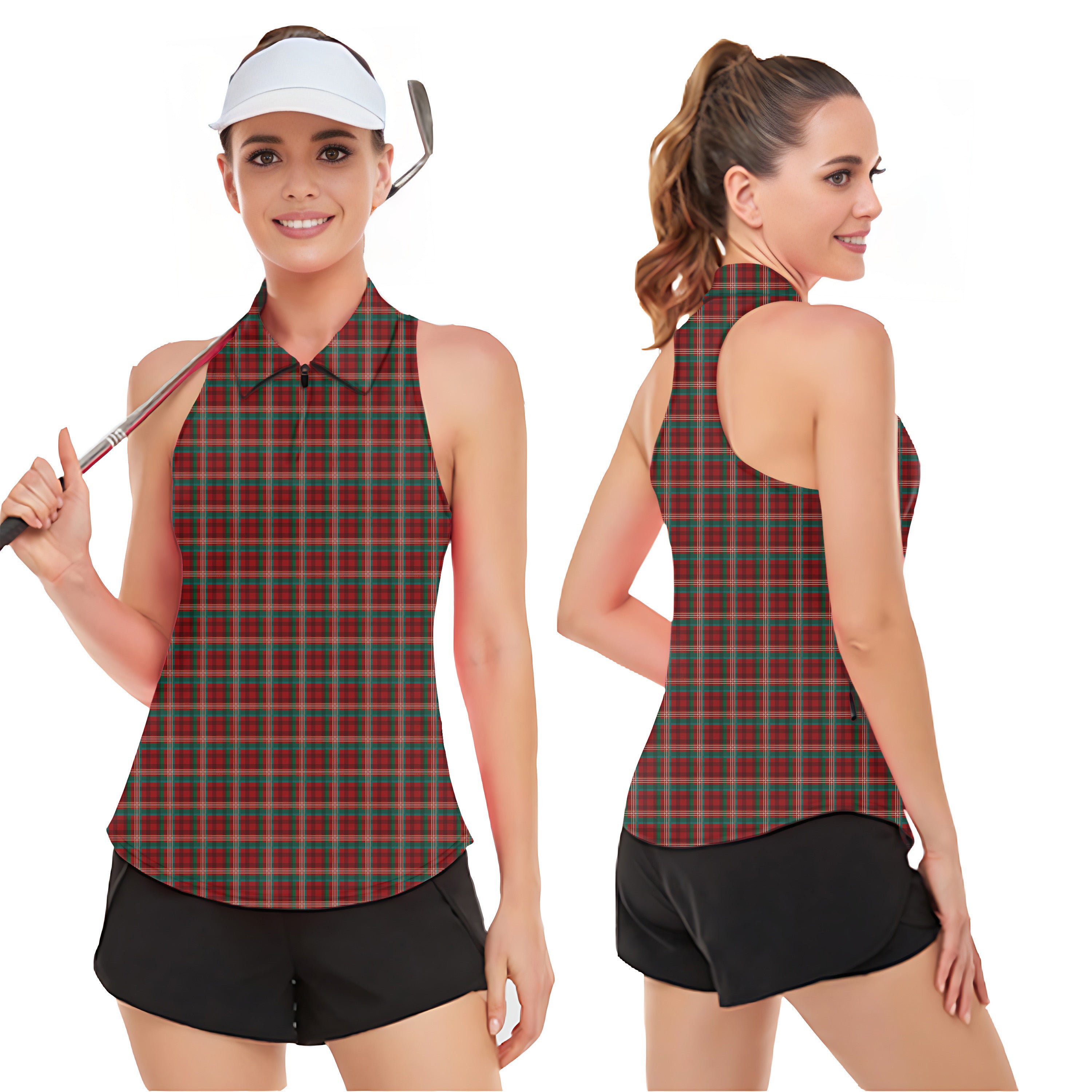Marry Christmas Women‘s Sleeveless Golf Tank Top Shirt Polo