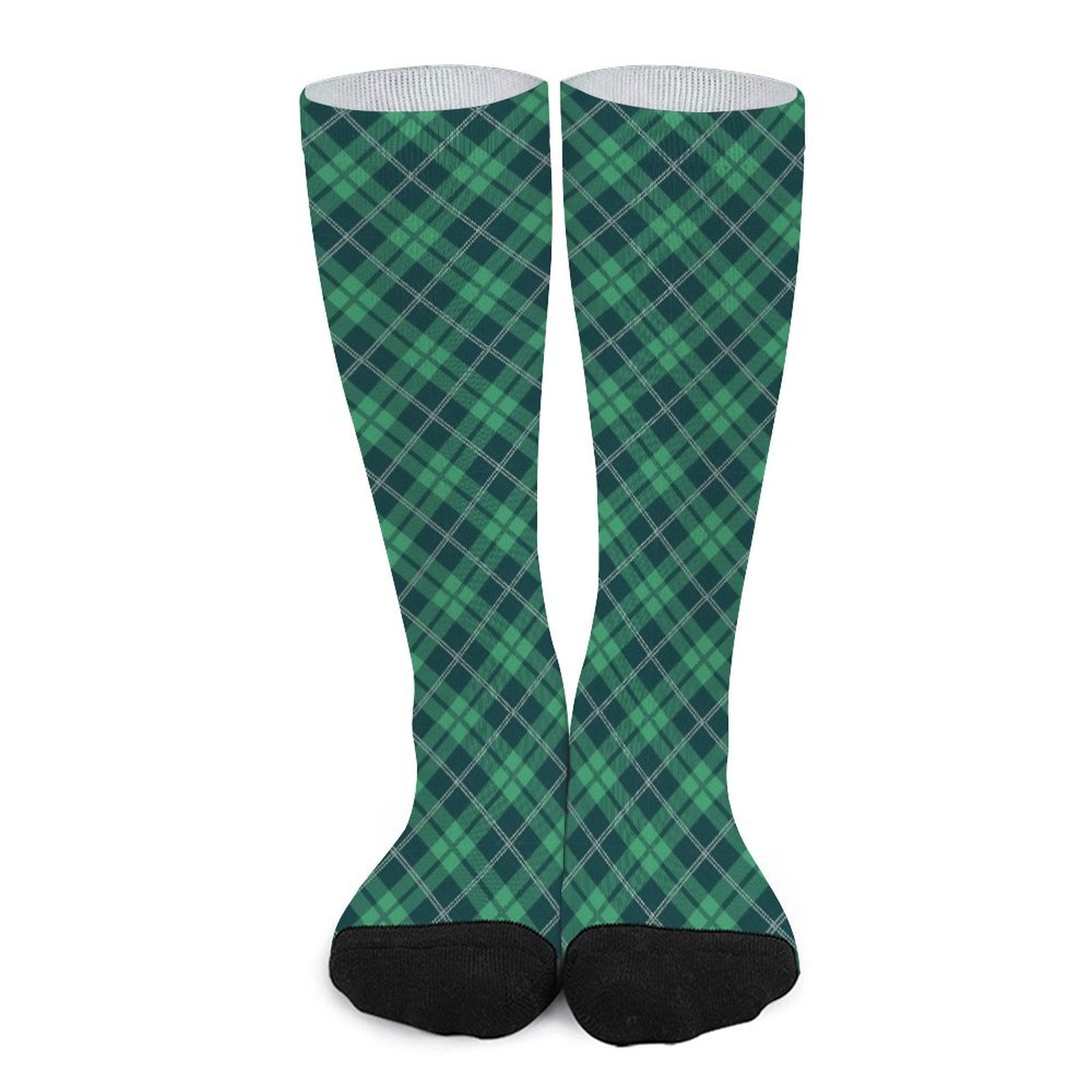 Green grid Prined socks Gifts for Men Women