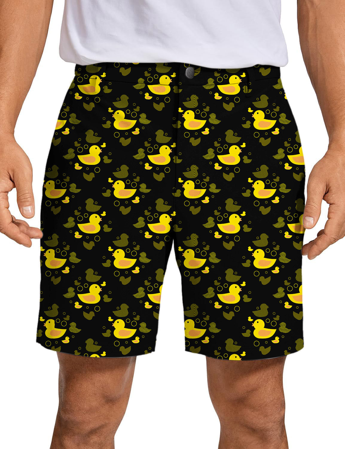 Men Yellow duck Golf Shorts