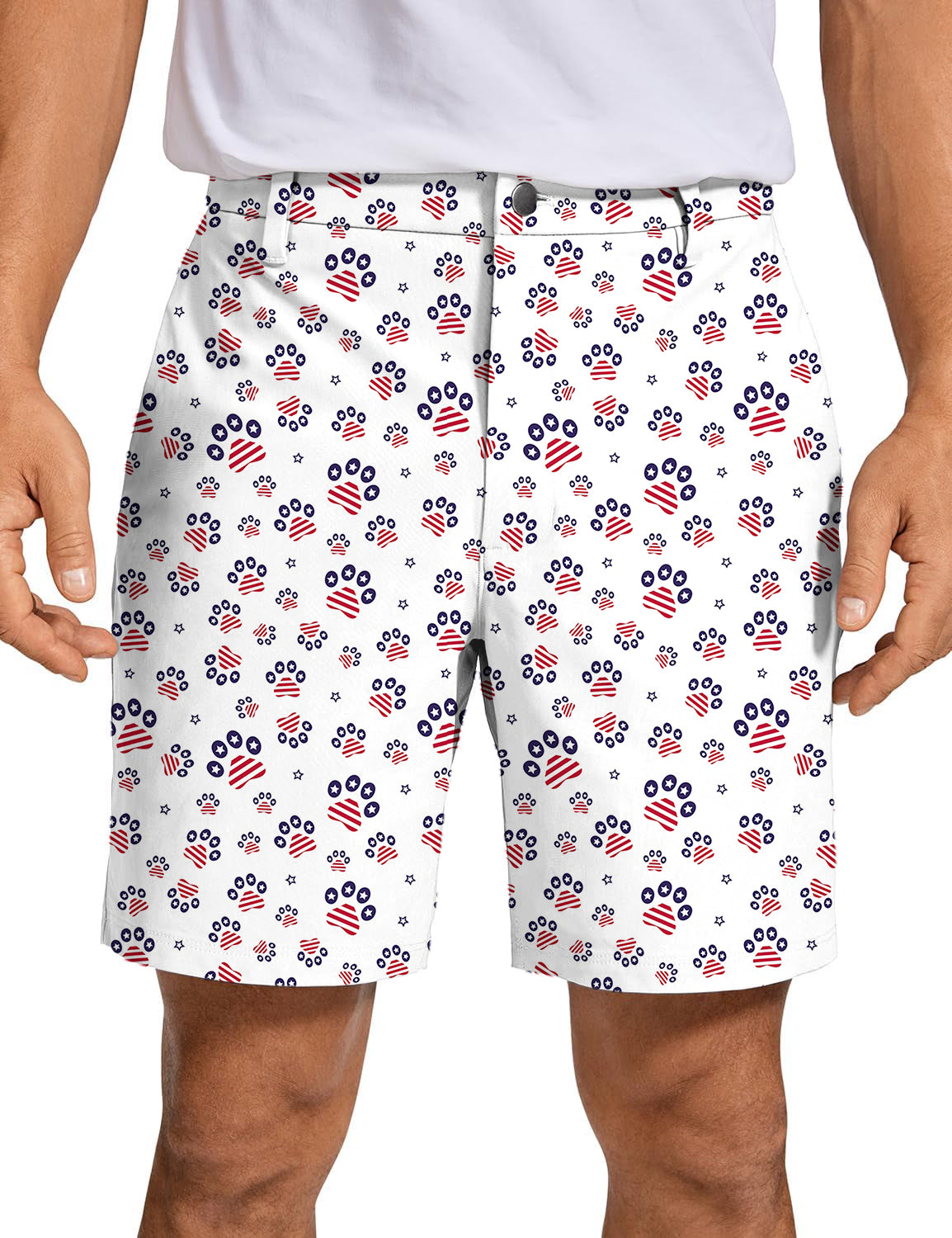 Men's  PAW SITIVLEY PATRIOTIC USA Golf Shorts