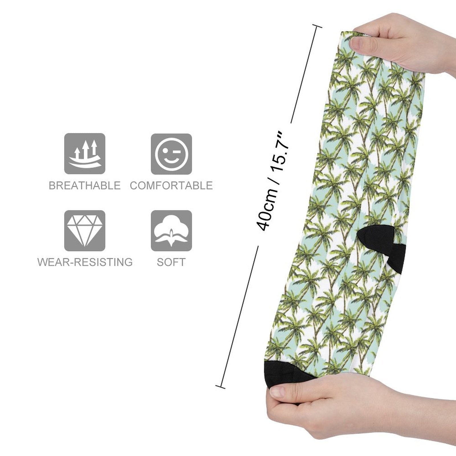 Coconut trees Prined socks Gifts for Men Women