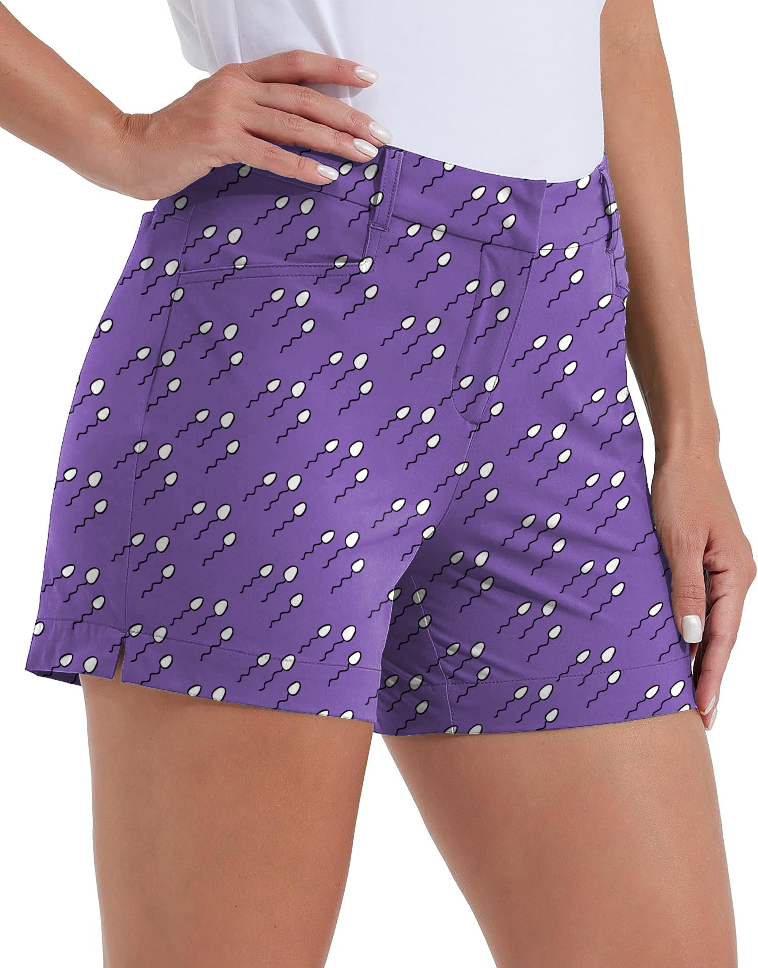 Abstract Sperm Lines Polo Own Logo 4.5/7/10 Golf Shorts Quick-Drying Woman Outdoor Casual Shorts With Pockets Waterproof