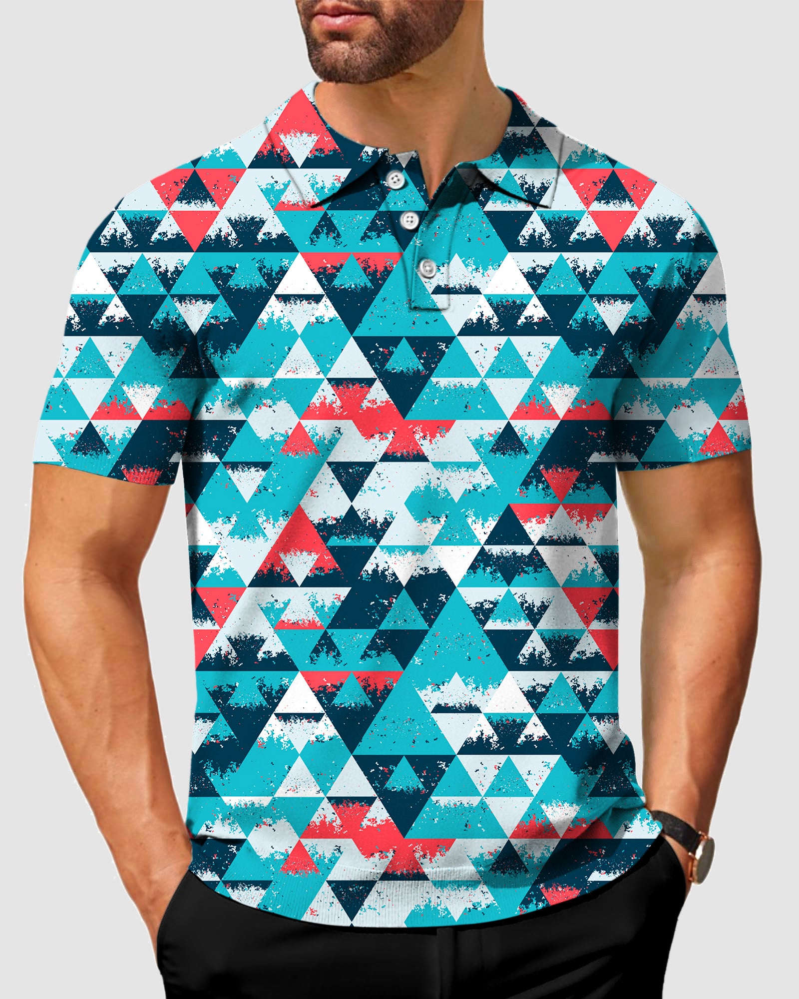 Men's Prismatic Golf Polo