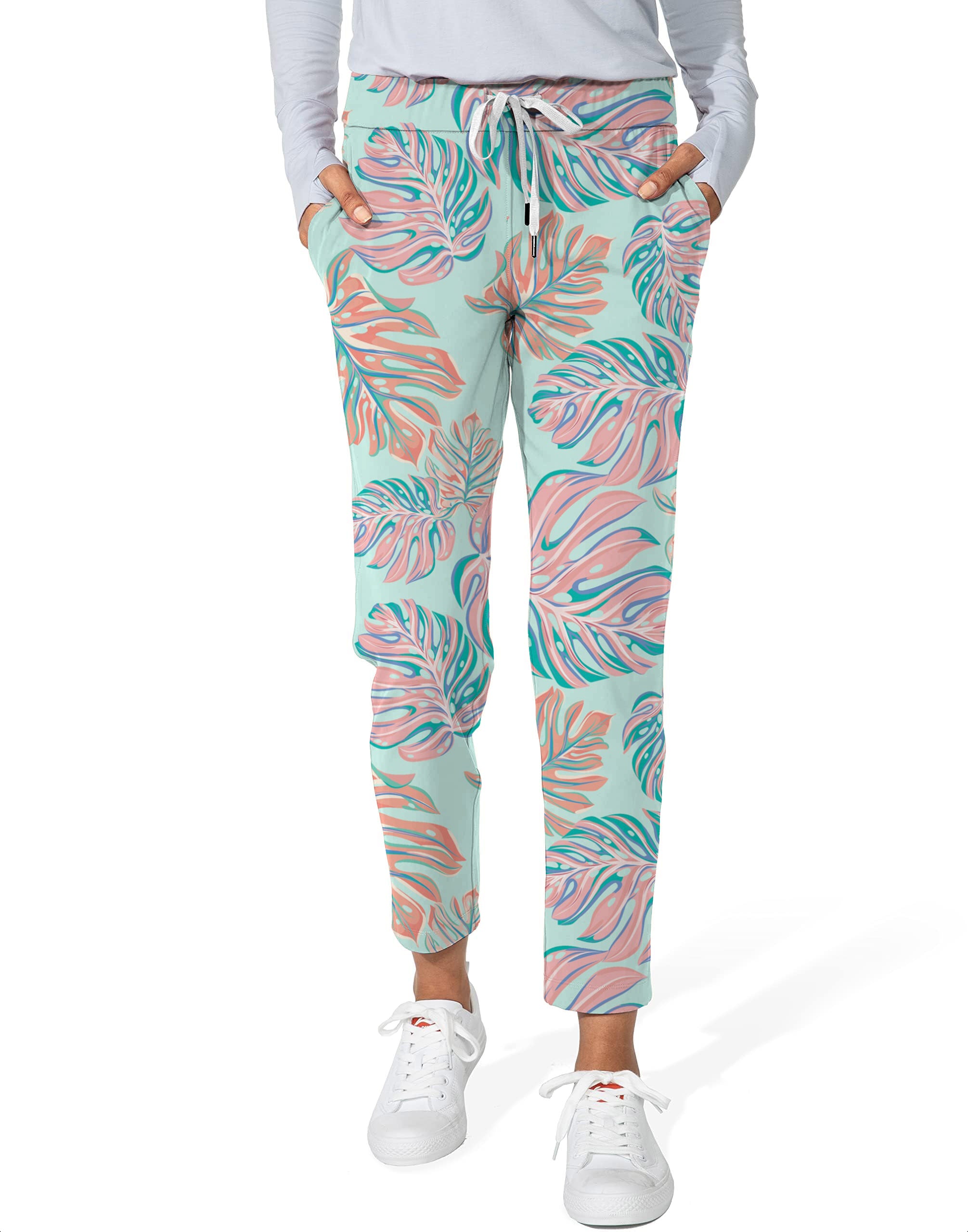Magic Leaves-Women's 7/8 Stretch Ankle Golf Pants