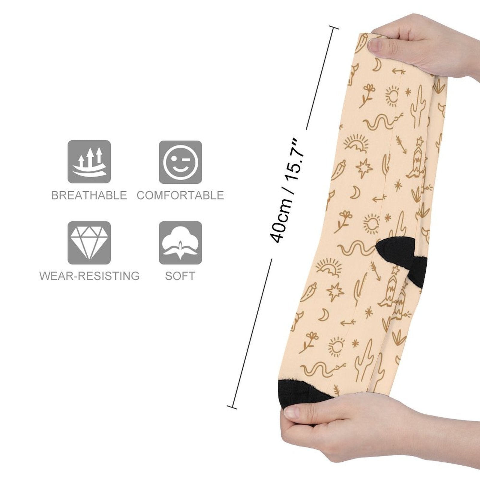 Western Vibes Prined socks Gifts for Men Women