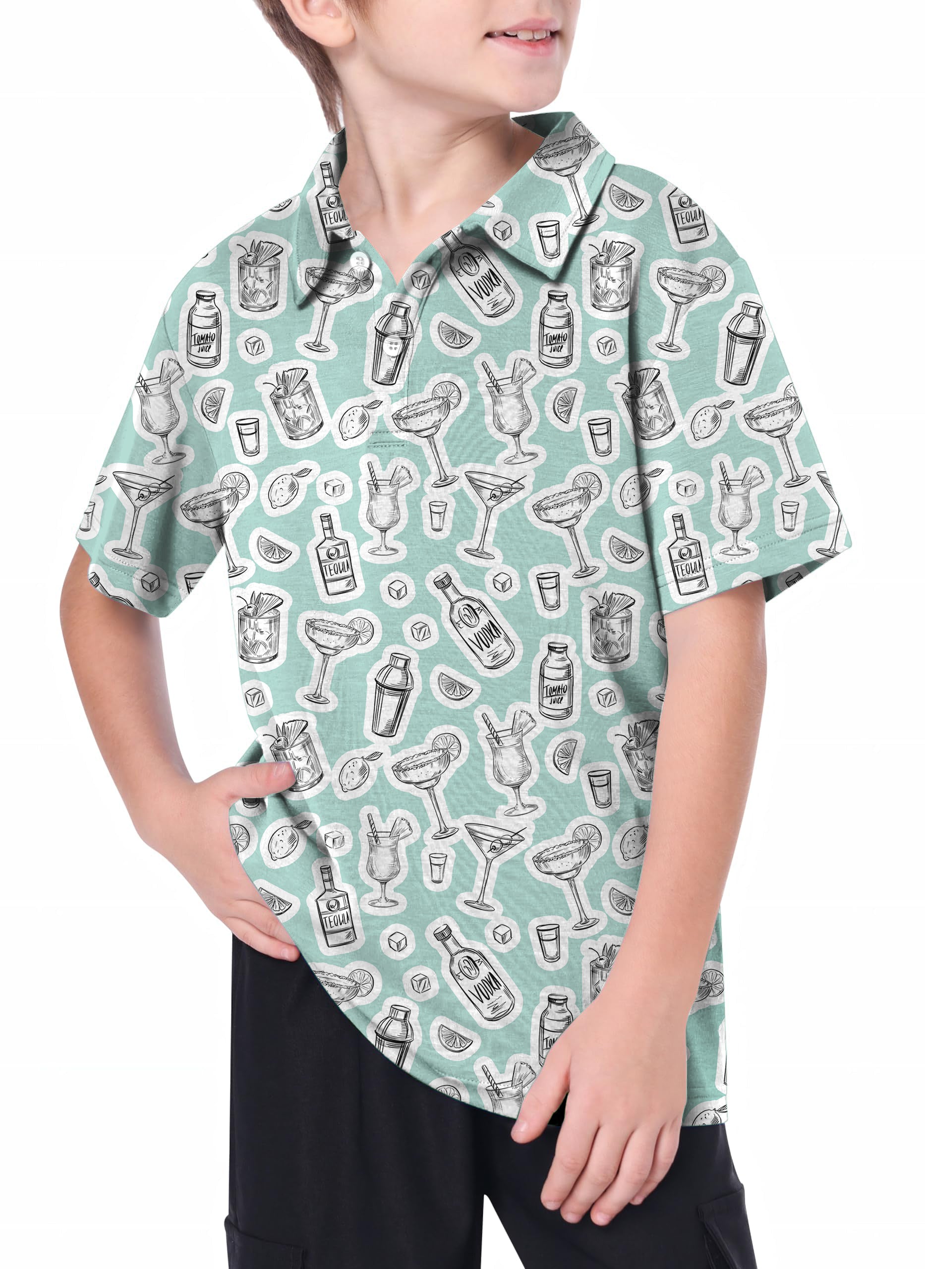Youth Set of alcohol cocktails Golf Polo
