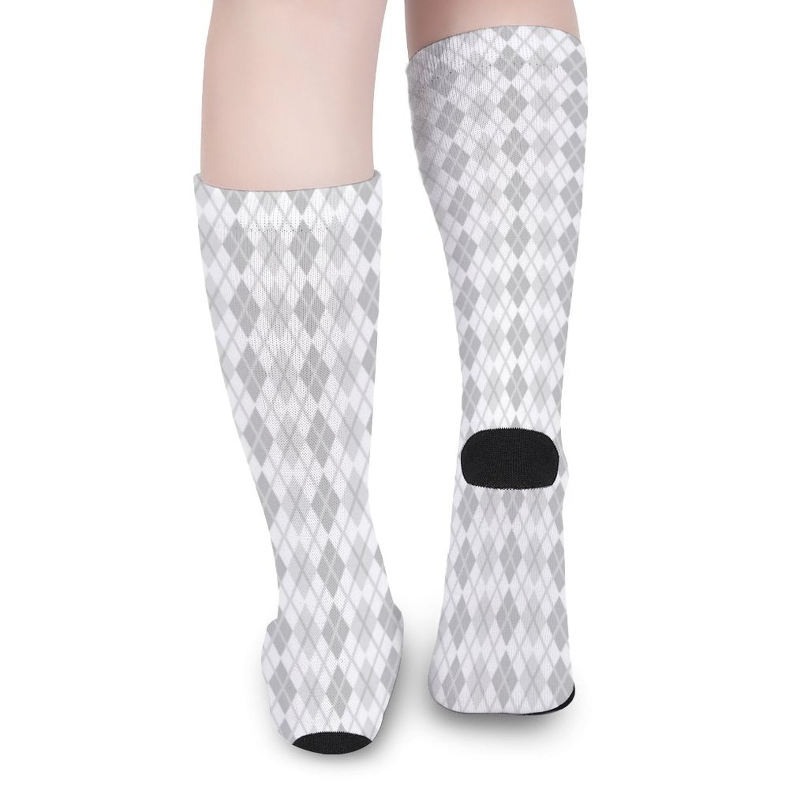 Argyle grey grid Prined socks Gifts for Men Women