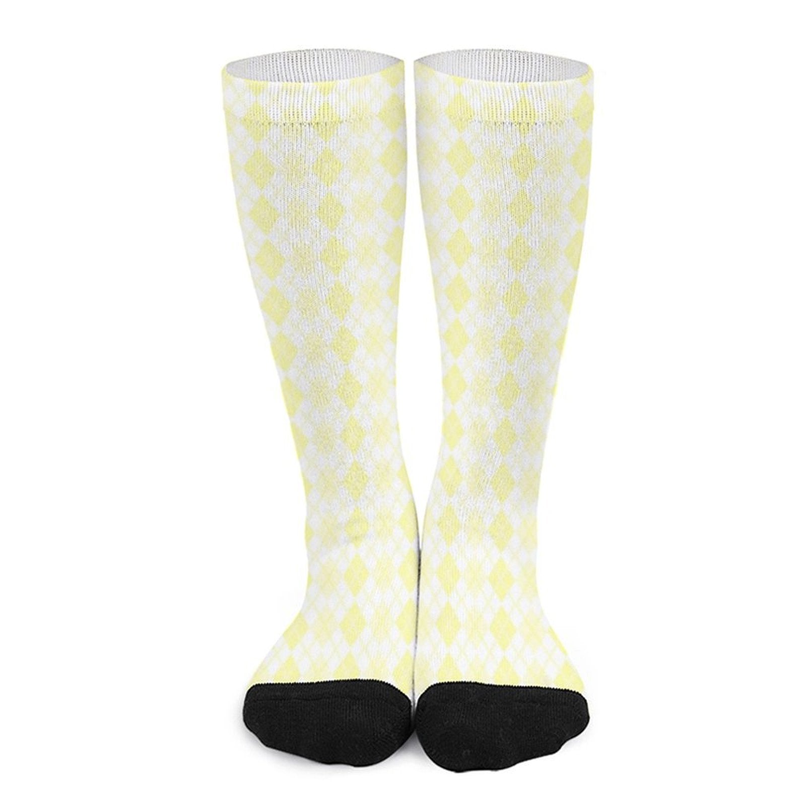 Argyle yellow grid Prined socks Gifts for Men Women